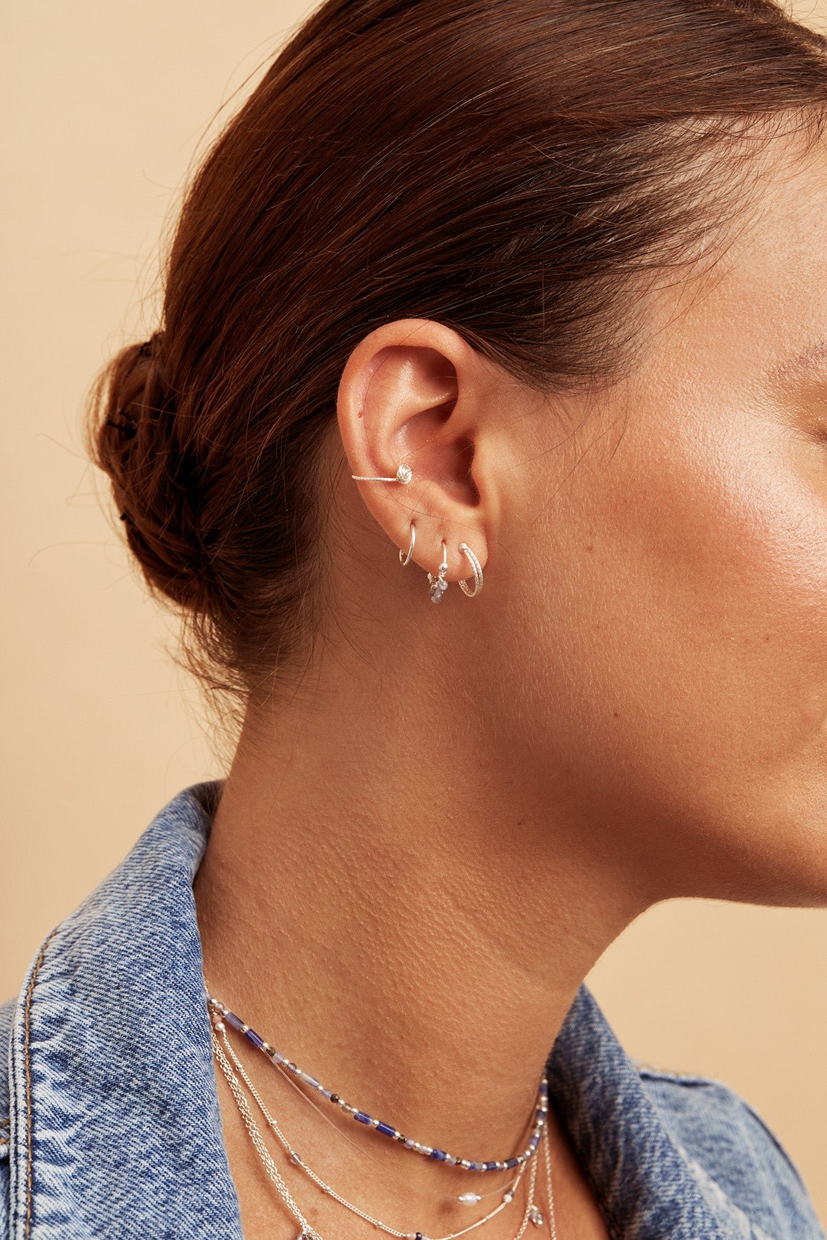 Silver mini hoop earrings YAY Silver