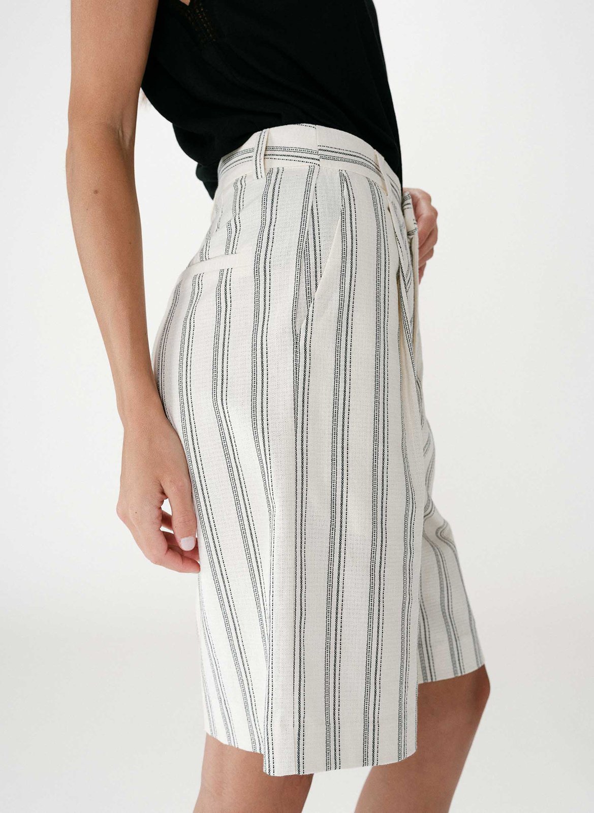 Bermuda à rayures GRACE ET MILA Blanc