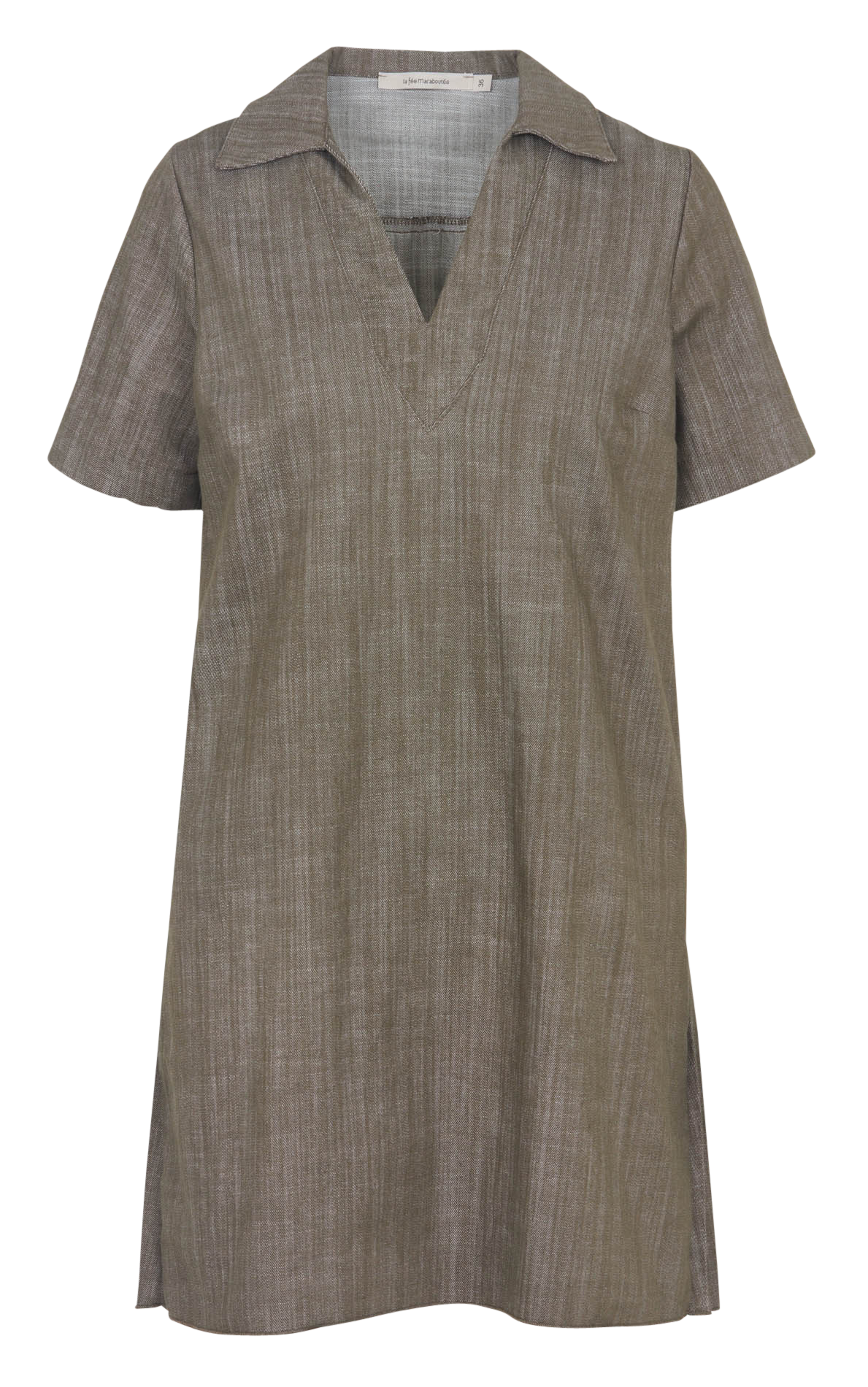 Robe courte trapèze en jean LA FEE MARABOUTEE Vert