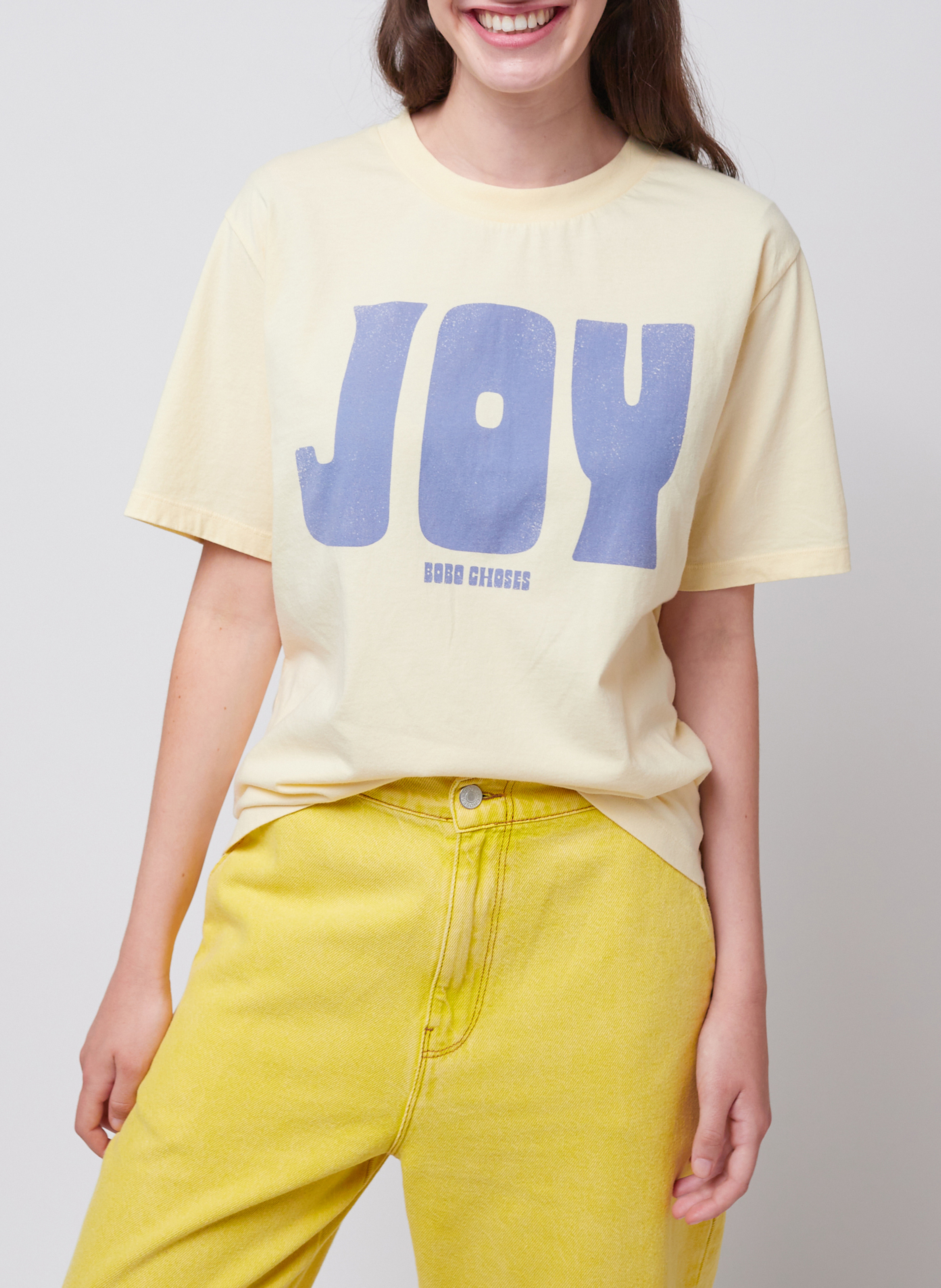 Straight-fit T-shirt met korte mouwen BOBO CHOSES Geel