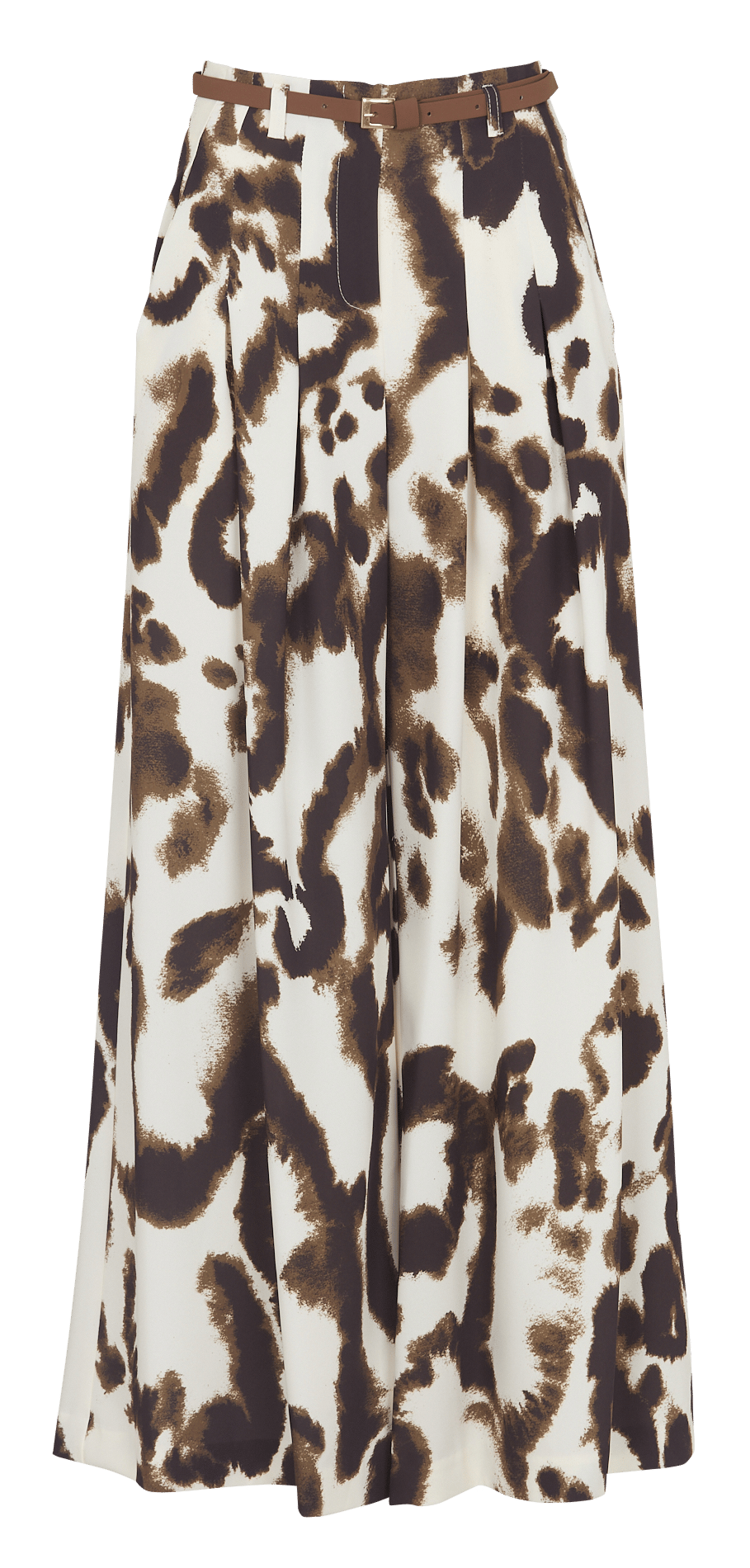 Wijde palazzo broek met print IMPERIAL Beige