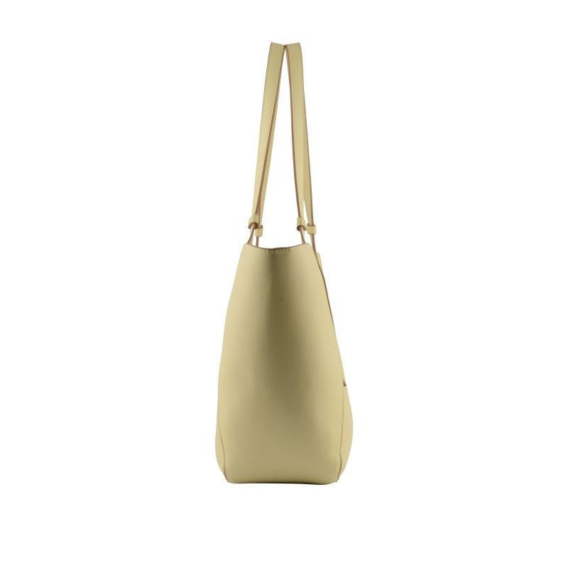 Calfskin leather shoulder bag POURCHET Yellow