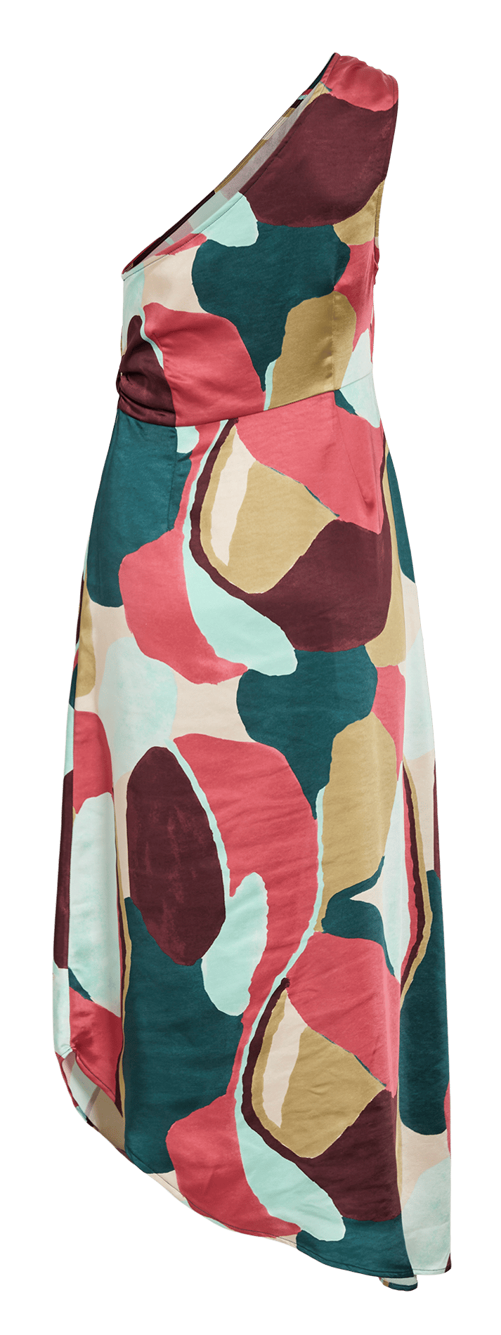 Robe longue imprimée asymétrique VILA Rouge