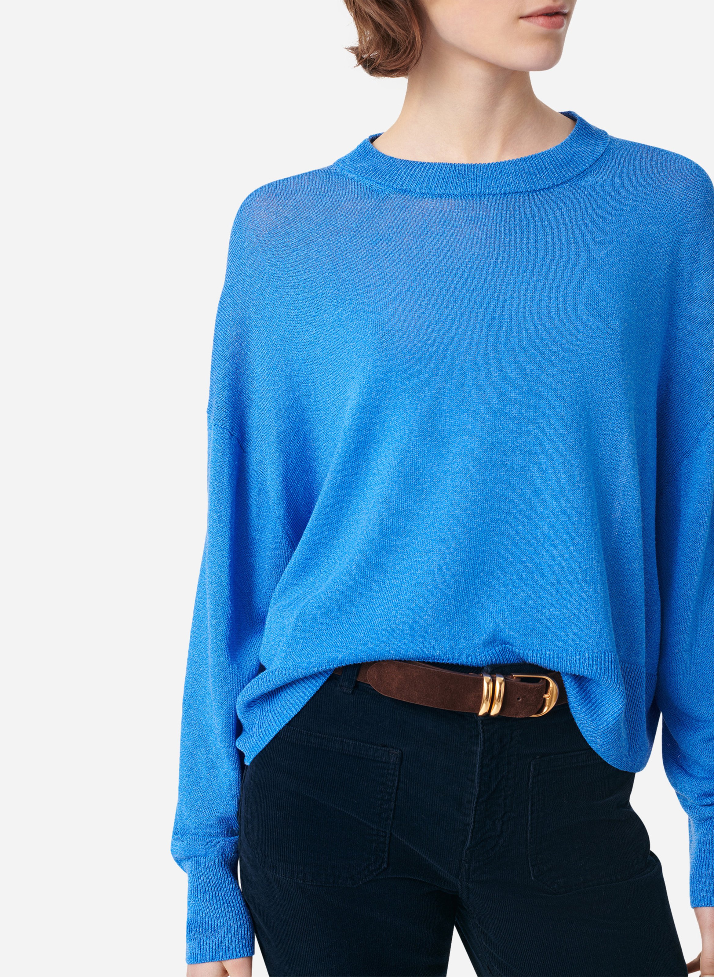 Pull ample en maille fine VANESSA BRUNO Bleu