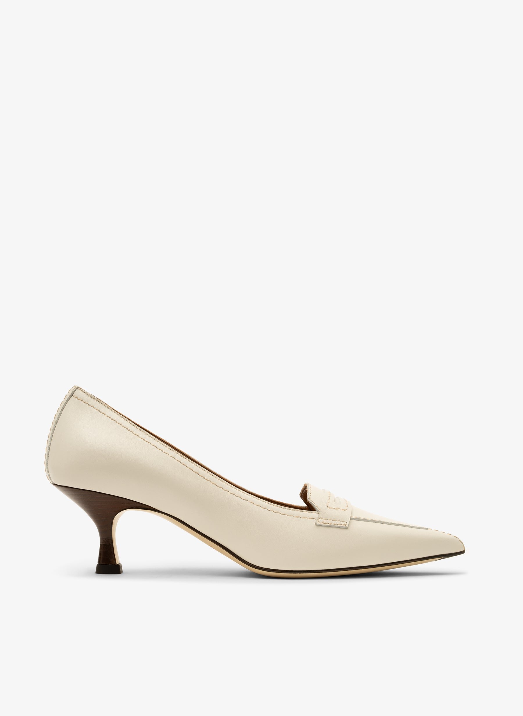 Smooth leather loafers in latte PARALLELE PARIS White