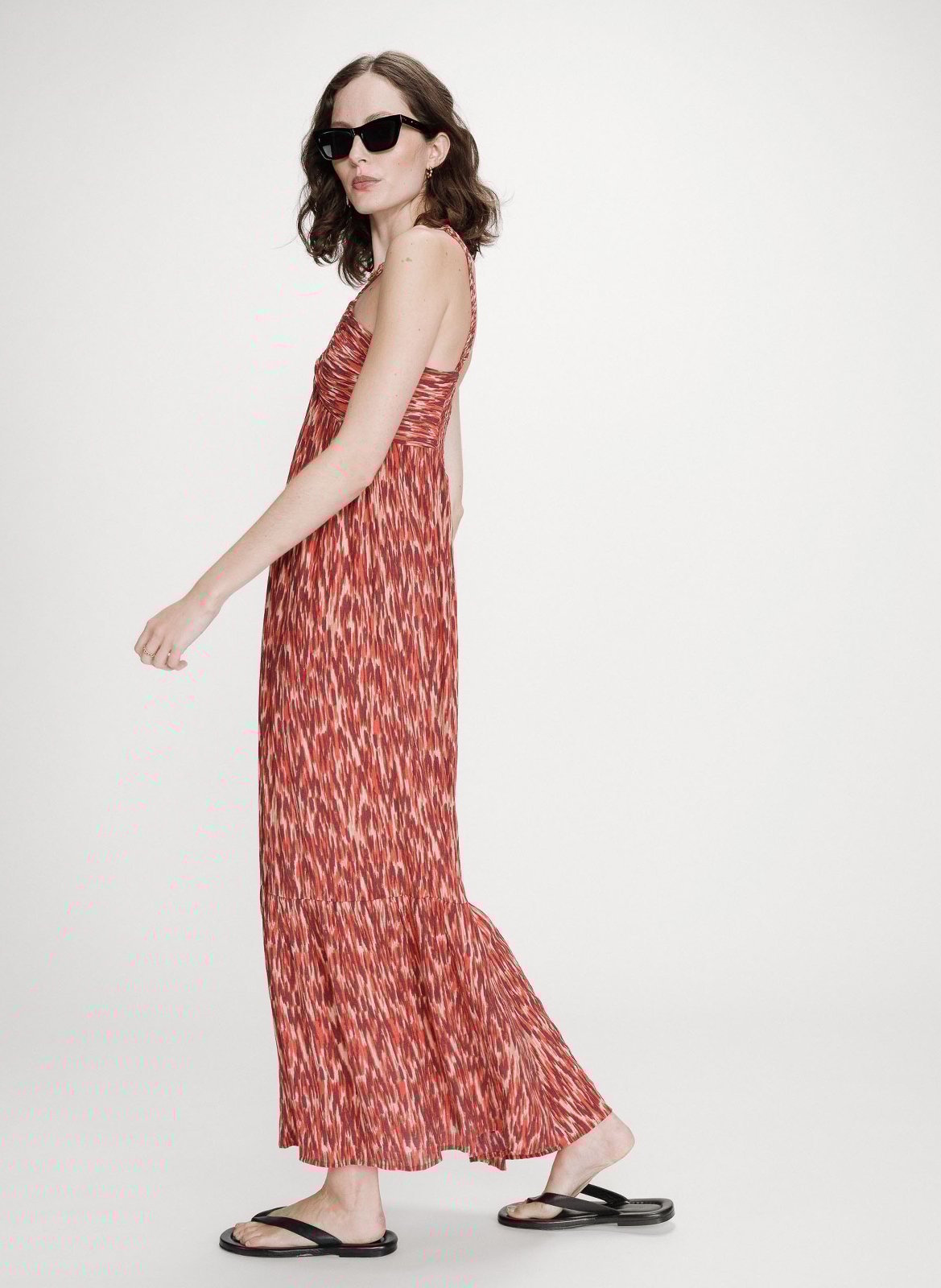 Ausgestelltes Maxikleid mit Print GRACE ET MILA Rot