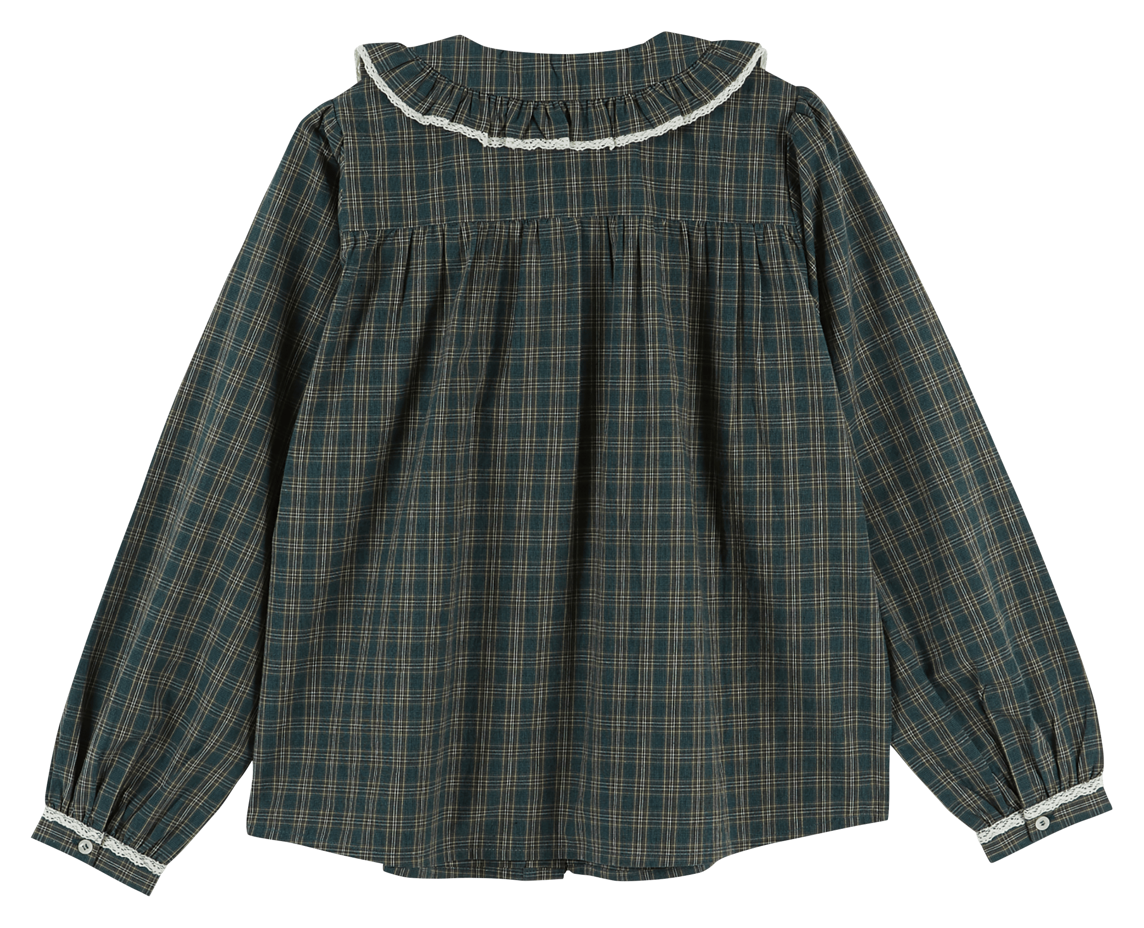 Blouse col claudine en coton EMILE ET IDA Vert