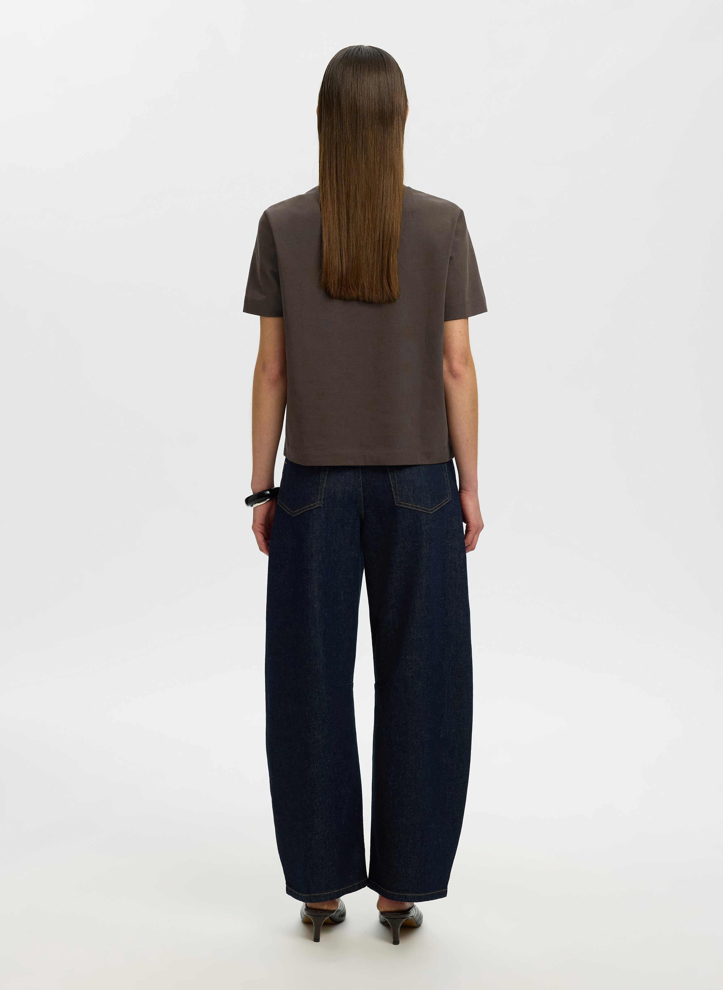 Oversize-T-Shirt aus Bio-Baumwolle | Braun SELECTED Damen