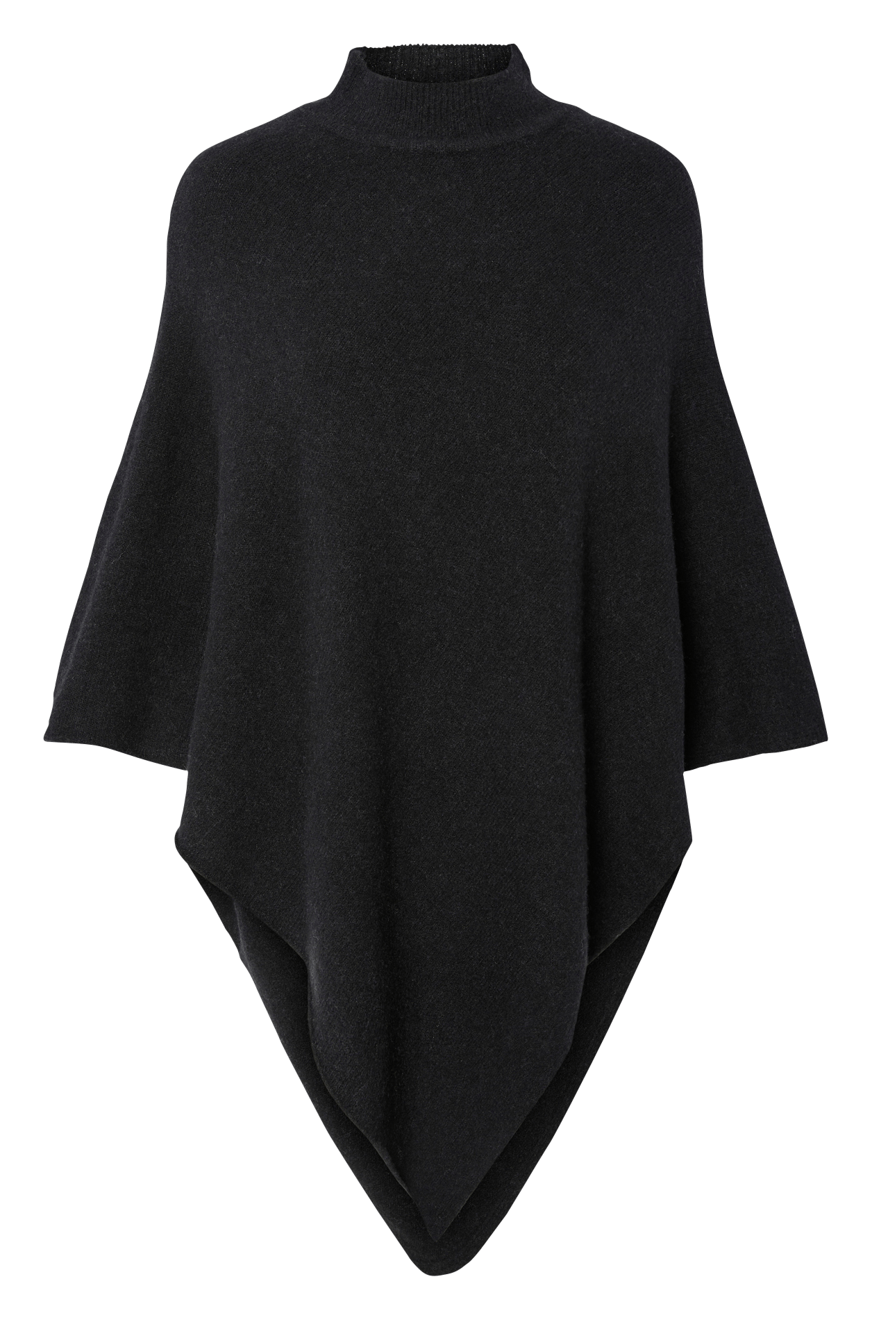 Poncho en maille col montant PIECES