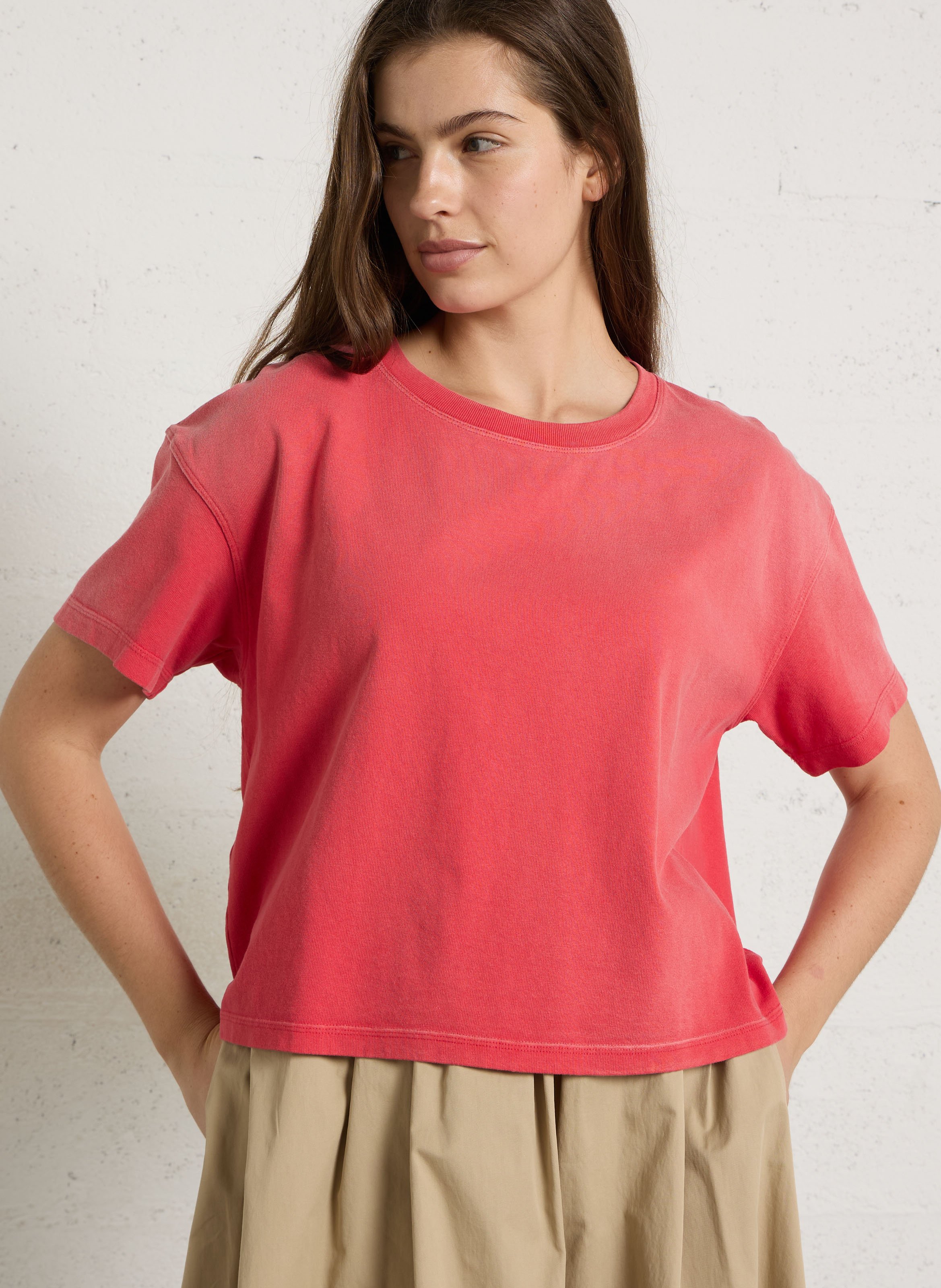 Wijd T-shirt AMERICAN VINTAGE Rood