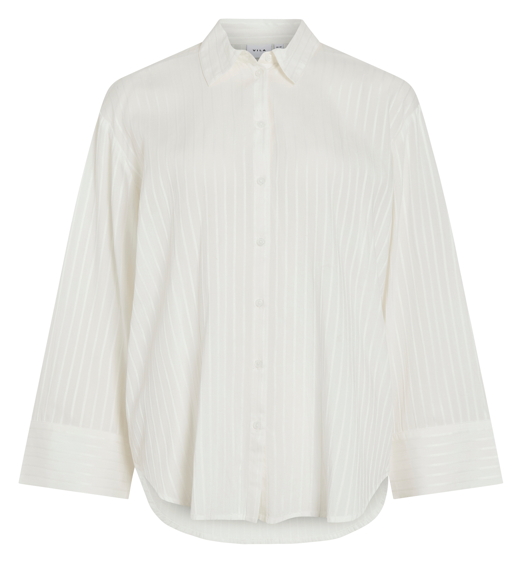Oversize Hemd mit klassischem Streifenmuster VILA Beige