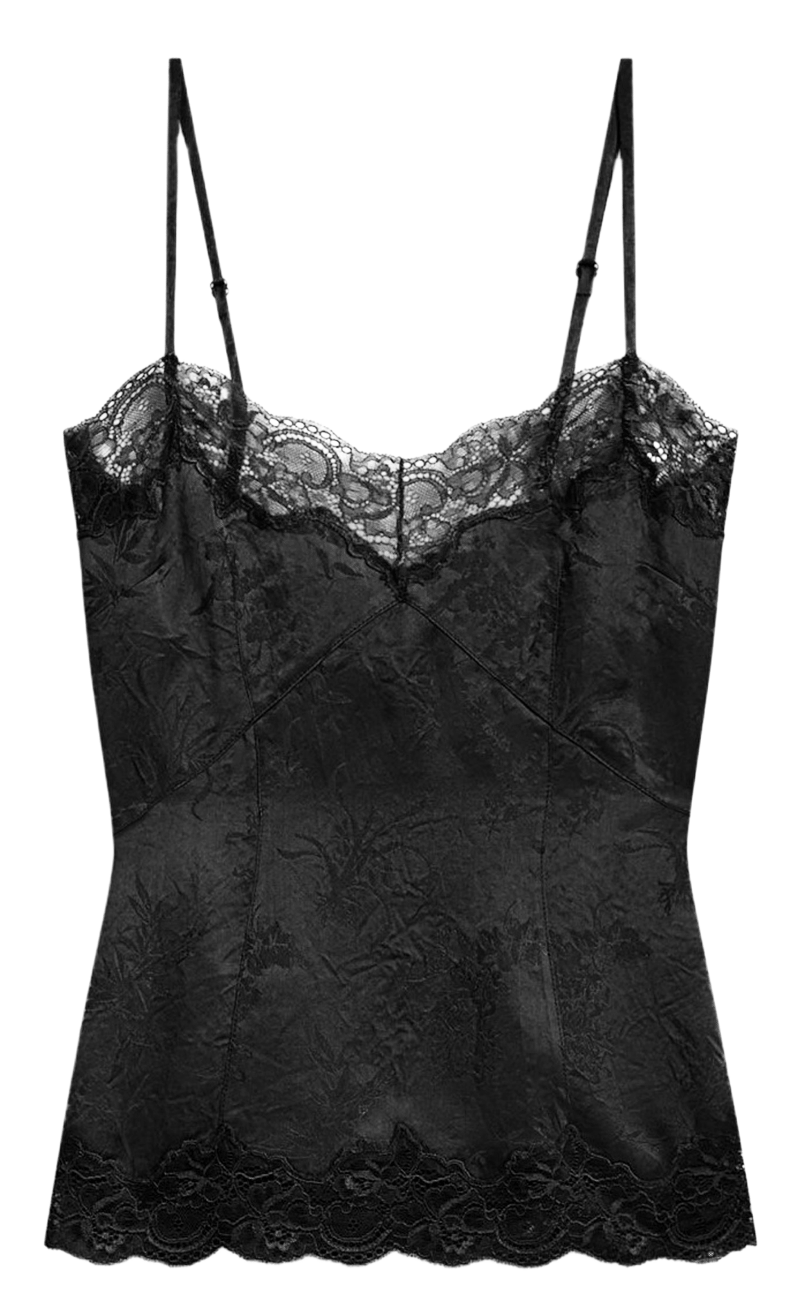 Bedrucktes Jacquard-Camisole | Schwarz VANESSA BRUNO Damen