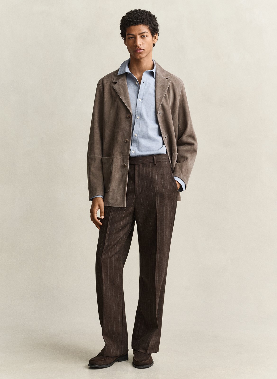 Chemise droite col classique en coton bio GANT Bleu
