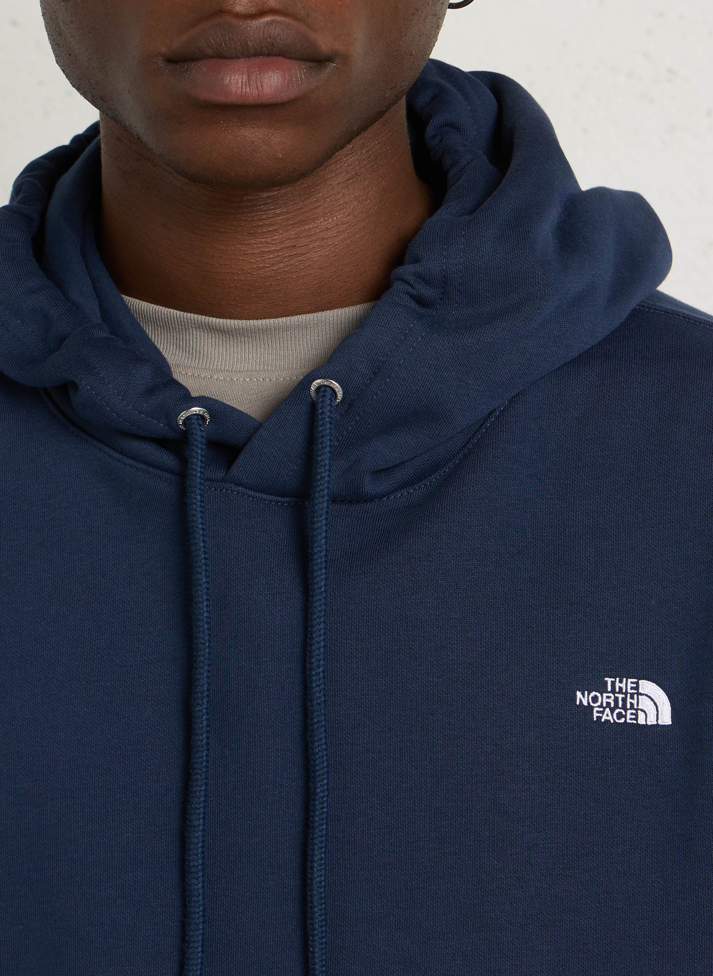 Straight cotton-blend hoodie THE NORTH FACE Blue