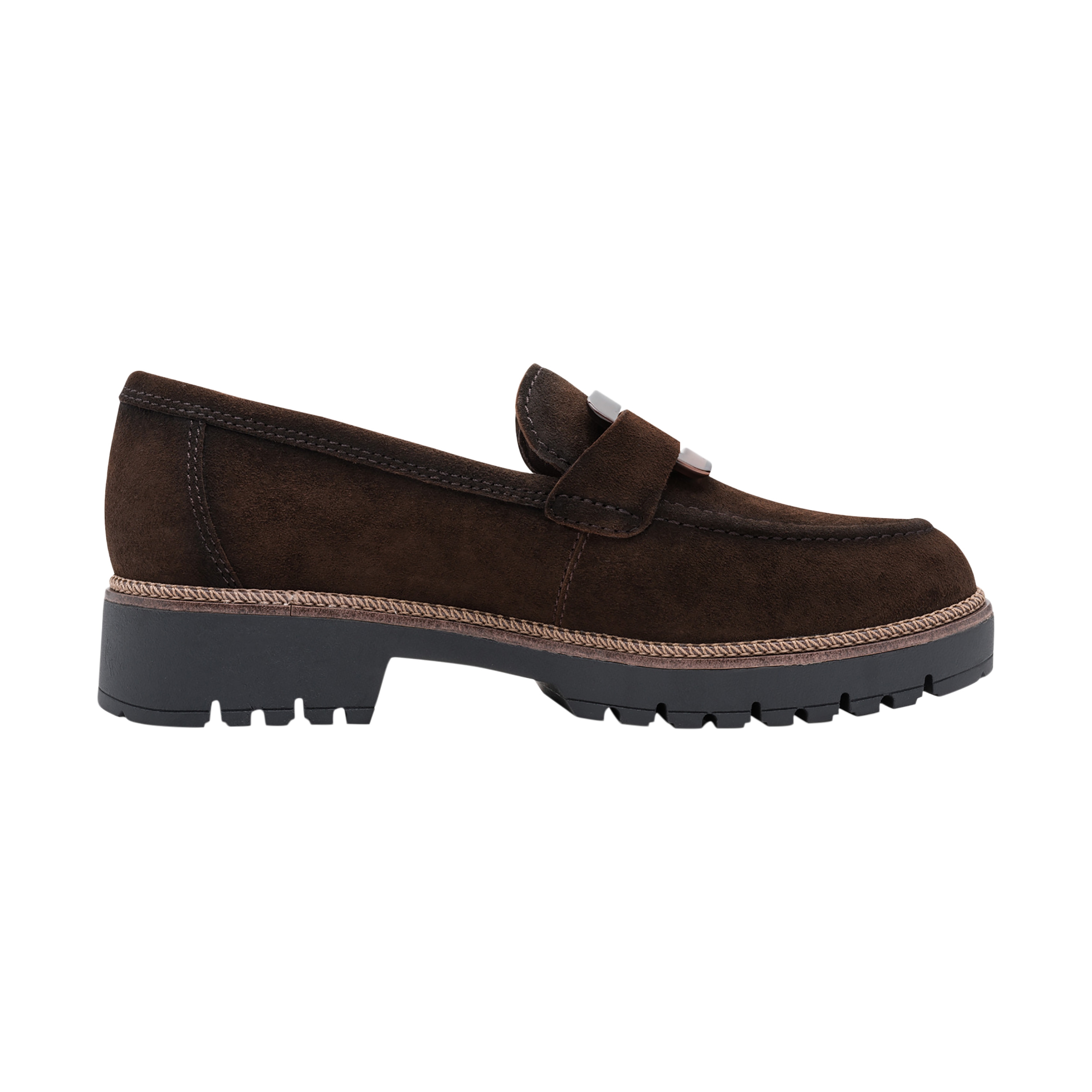 Leather moccasins TAMARIS Brown