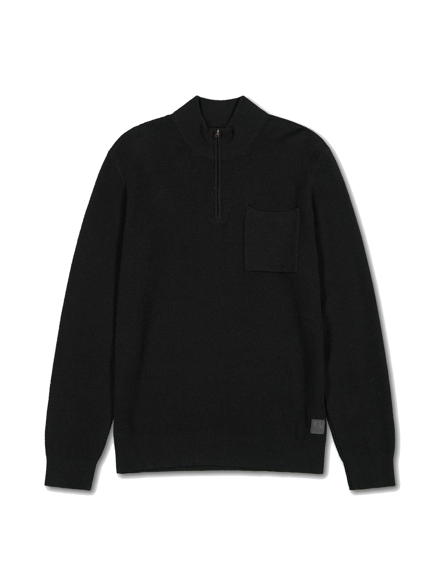 Zip-up high-neck sweater LE TEMPS DES CERISES Black