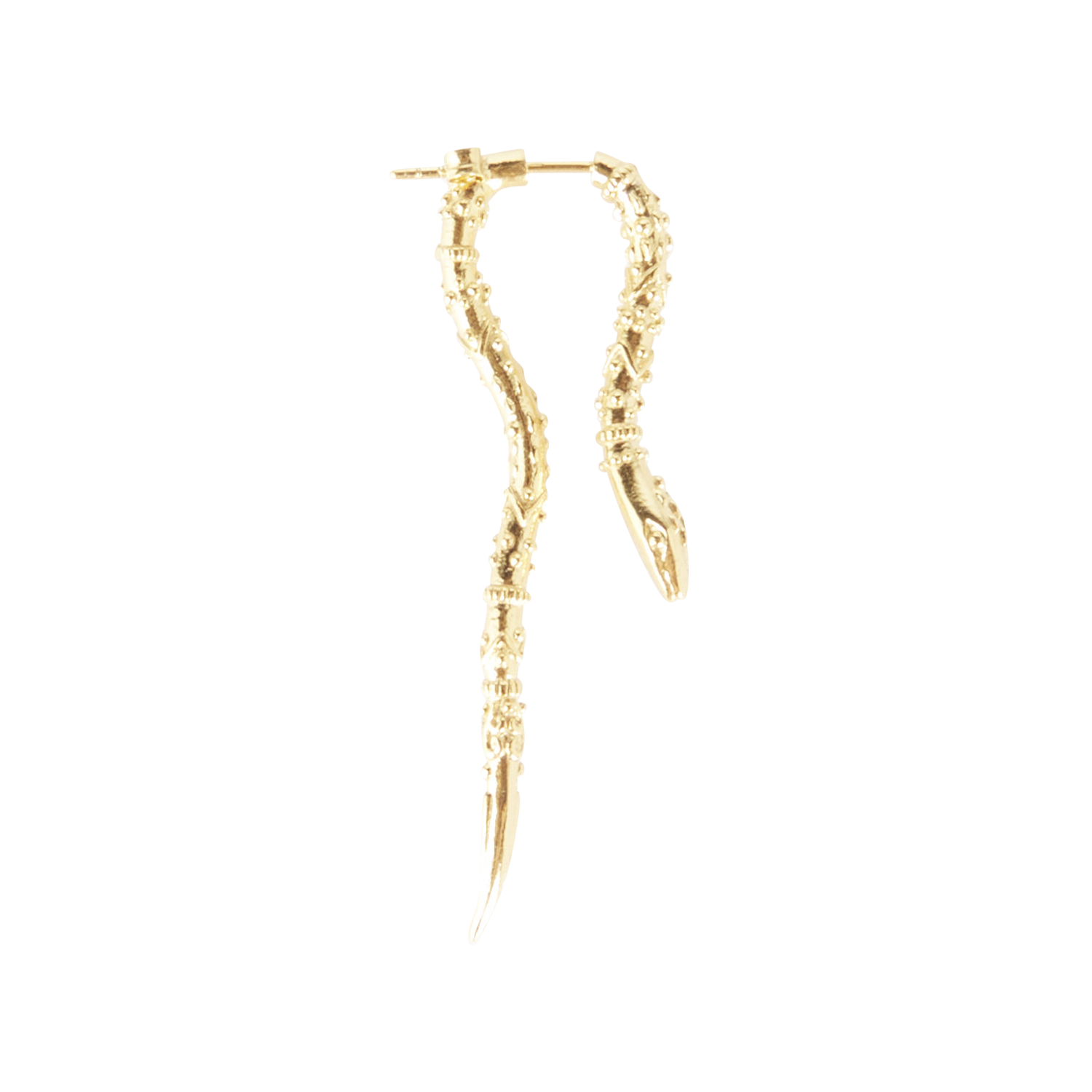 Boucle d'oreille serpent en argent  BA&SH Doré