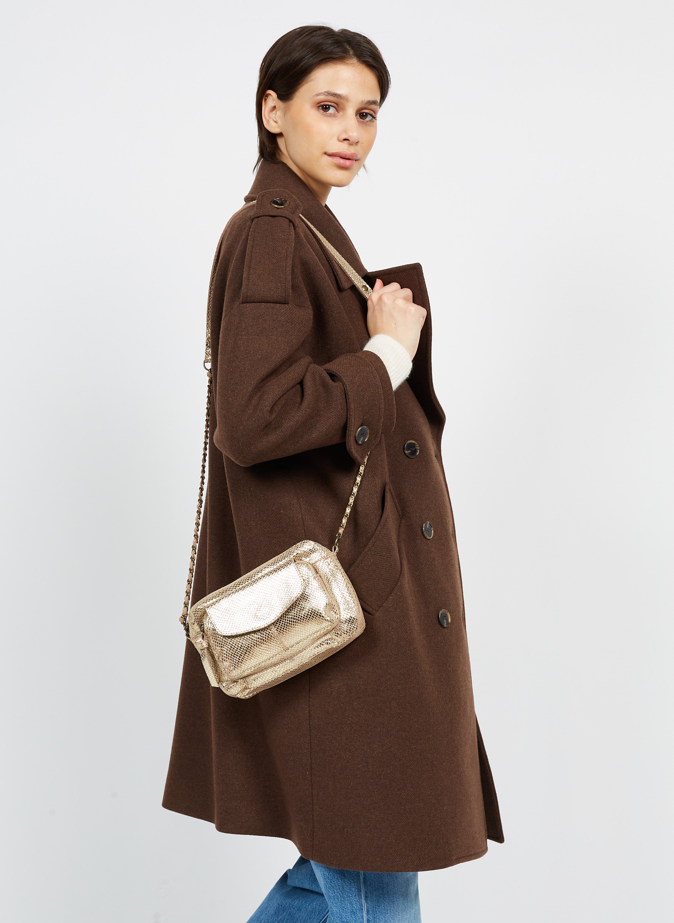 Sac cuir beige clearance bandoulière