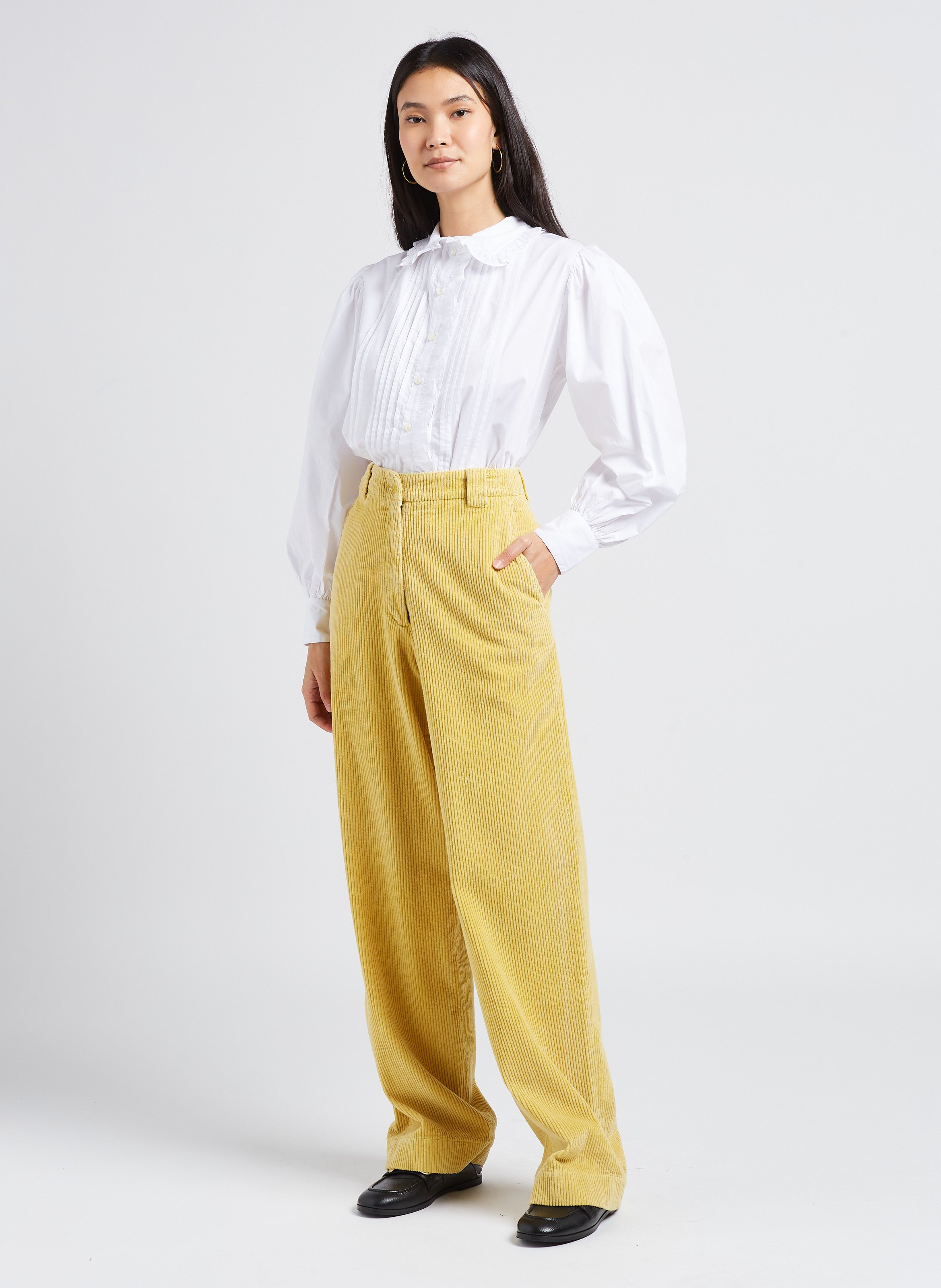 Weite Baumwollbluse LAURENCE BRAS Weiss