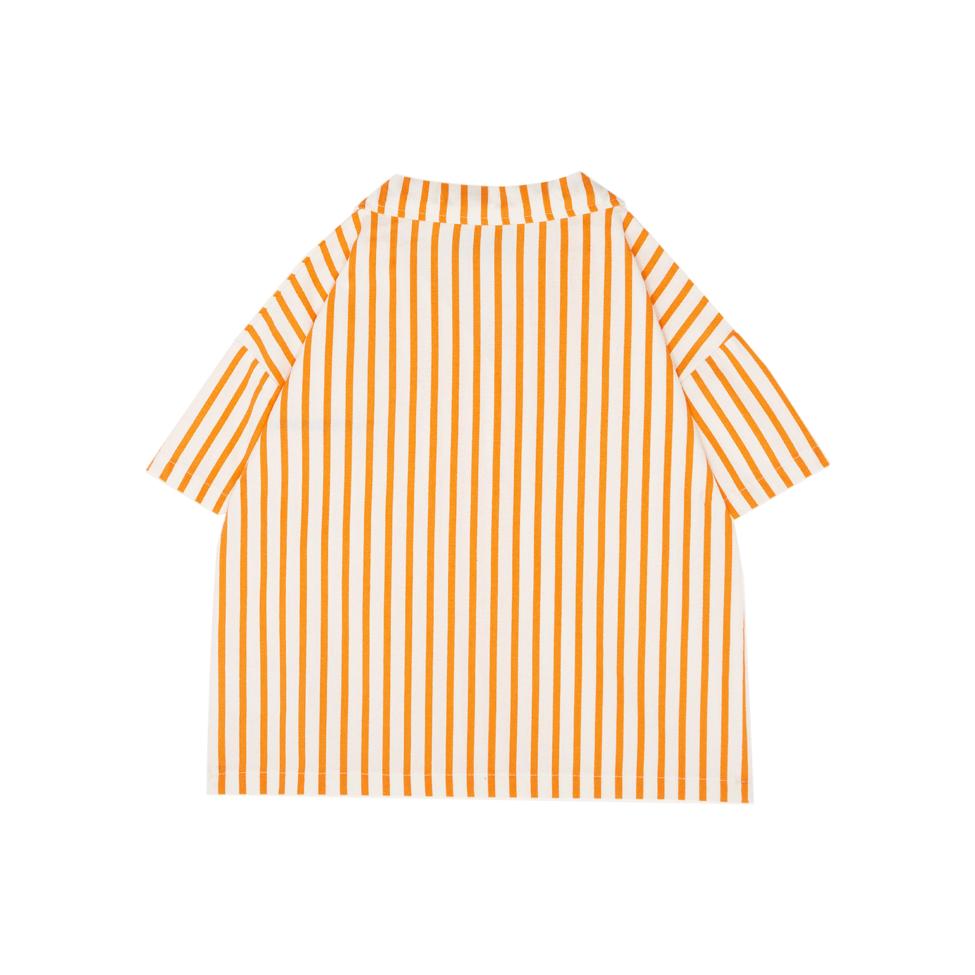 Loose-fit striped cotton shirt with classic collar THE CAMPAMENTO Orange