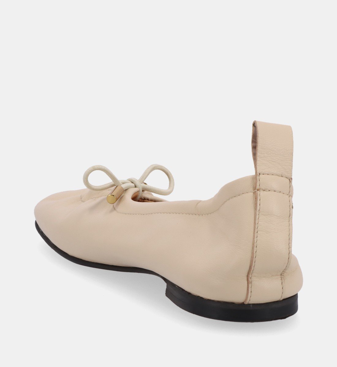 Elasticated leather ballerinas ALOHAS Beige