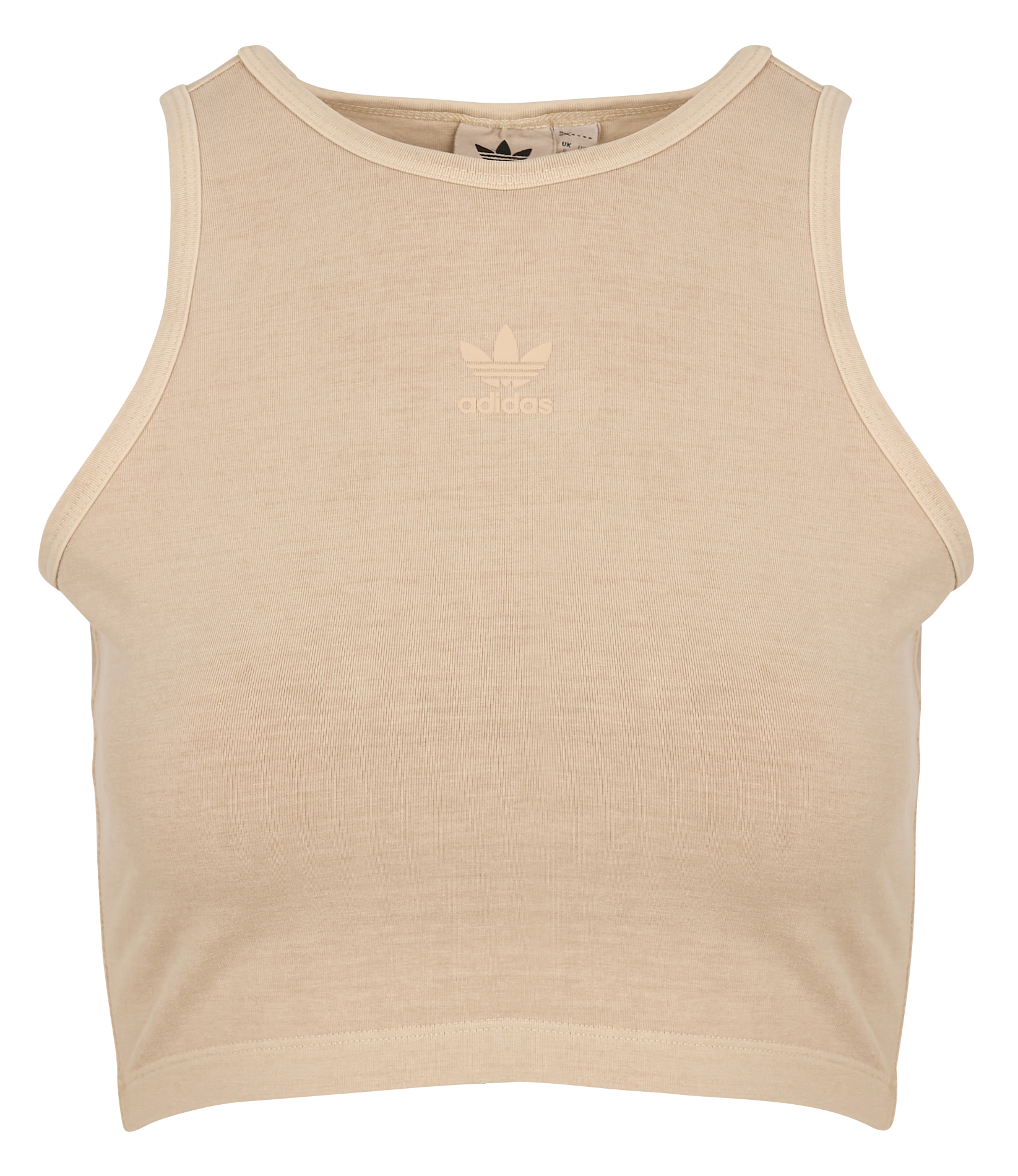Round-neck cotton-blend tank top ADIDAS Beige
