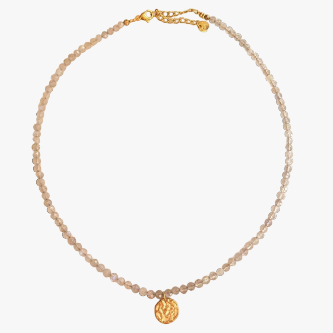 Labradorite necklace GINANDGER Grey