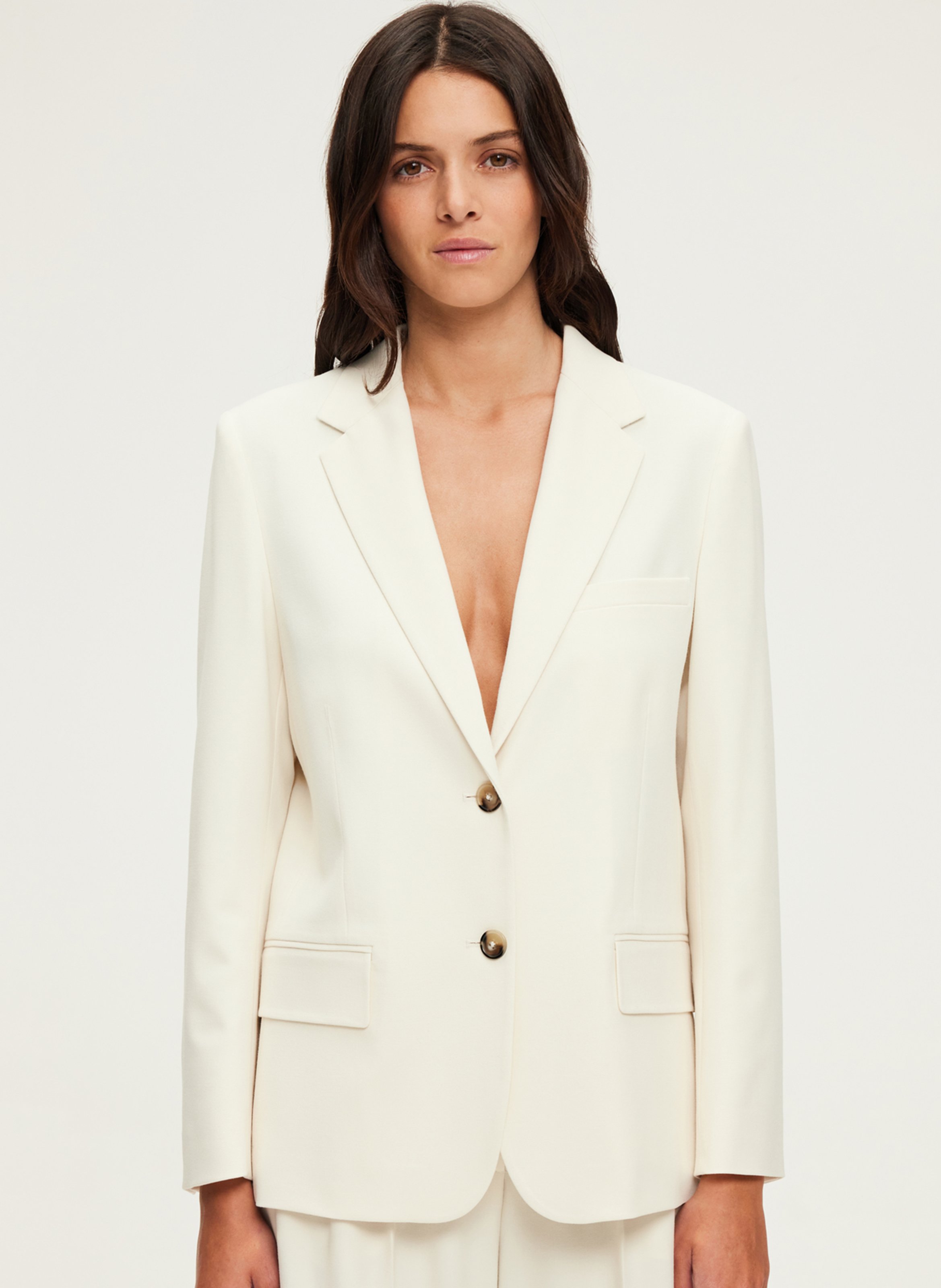 Veste de tailleur droite Beige