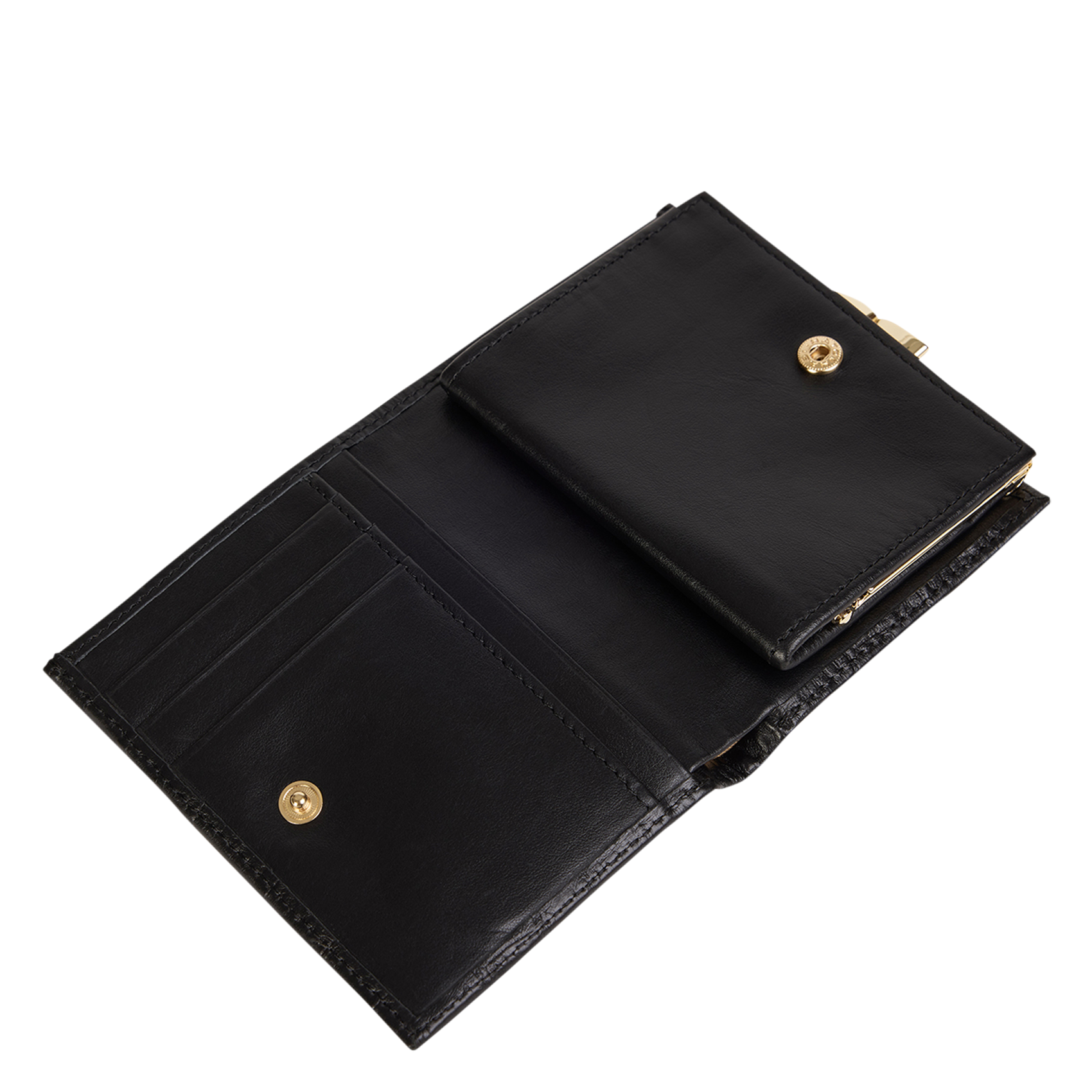 Porte monnaie en cuir NAT & NIN Noir