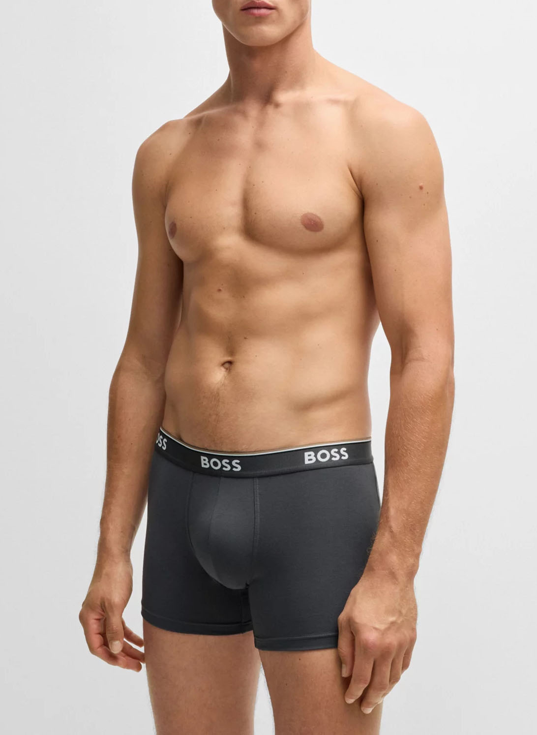 Pack of 3 stretch cotton boxer shorts BOSS Blue