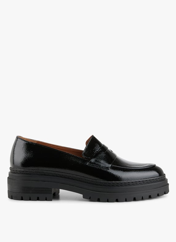 Mocassins En Cuir Lisse Amalia Noir Vinyl Bobbies Femme AMALIA NOIR VINYL NOIR VINYL Place des Tendances