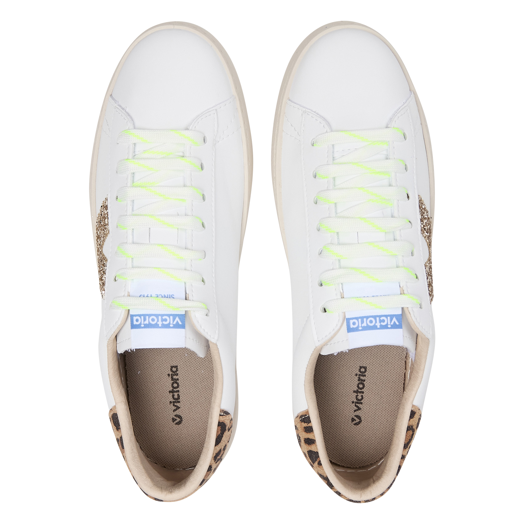 Baskets basses en cuir VICTORIA Argent