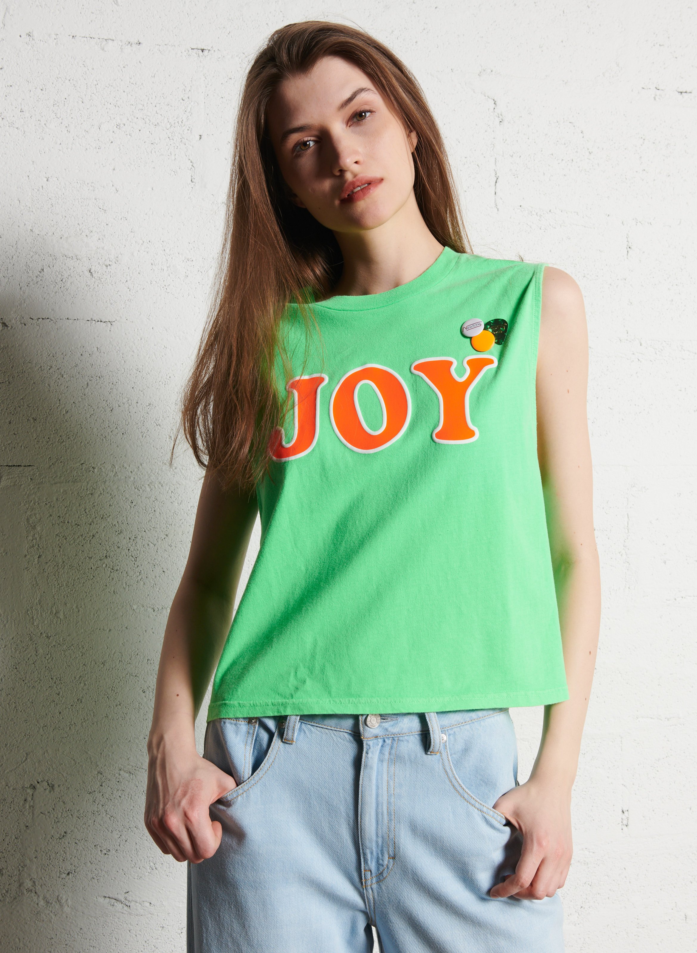 Round-neck cotton T-shirt NEWTONE Green