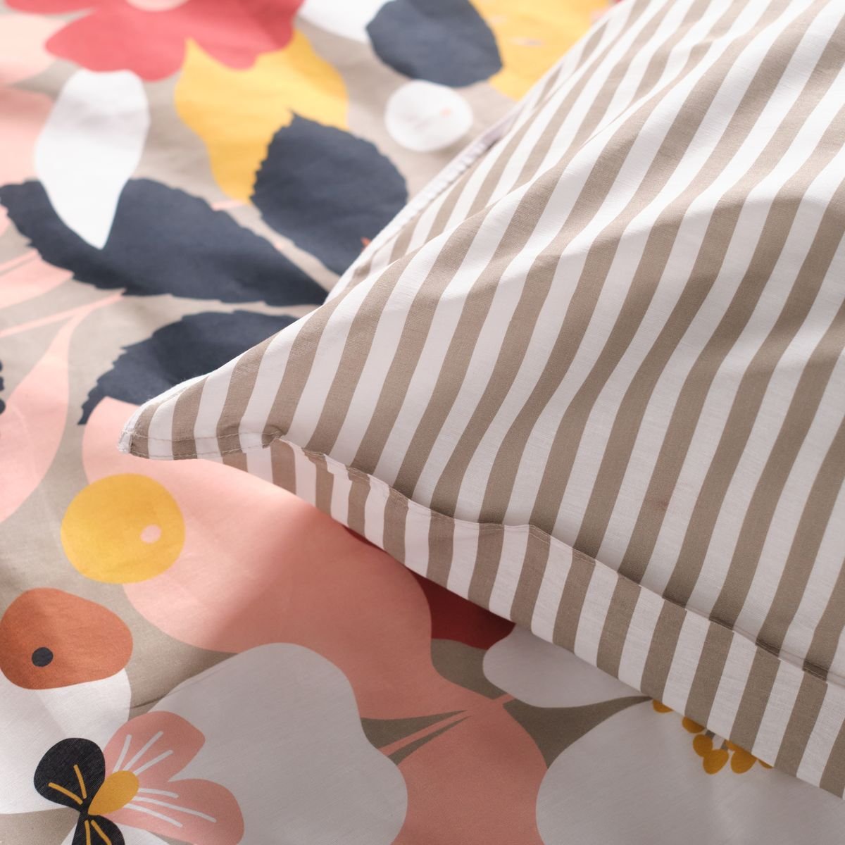 Printed cotton bed set TODAY LINGE DE MAISON Beige