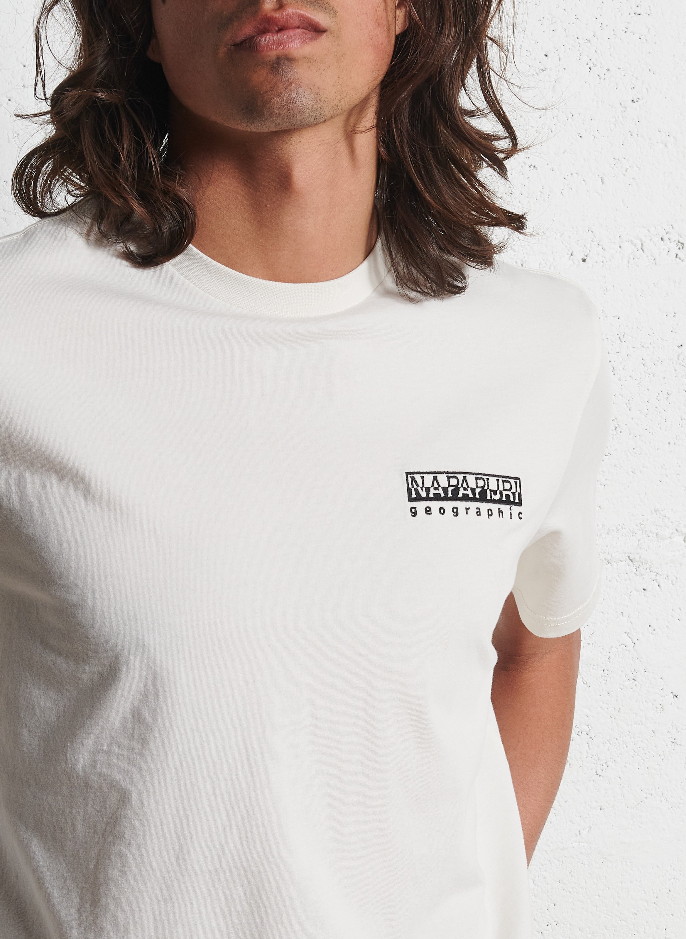 Gerade geschnittenes T-Shirt aus Baumwolle NAPAPIJRI Weiss