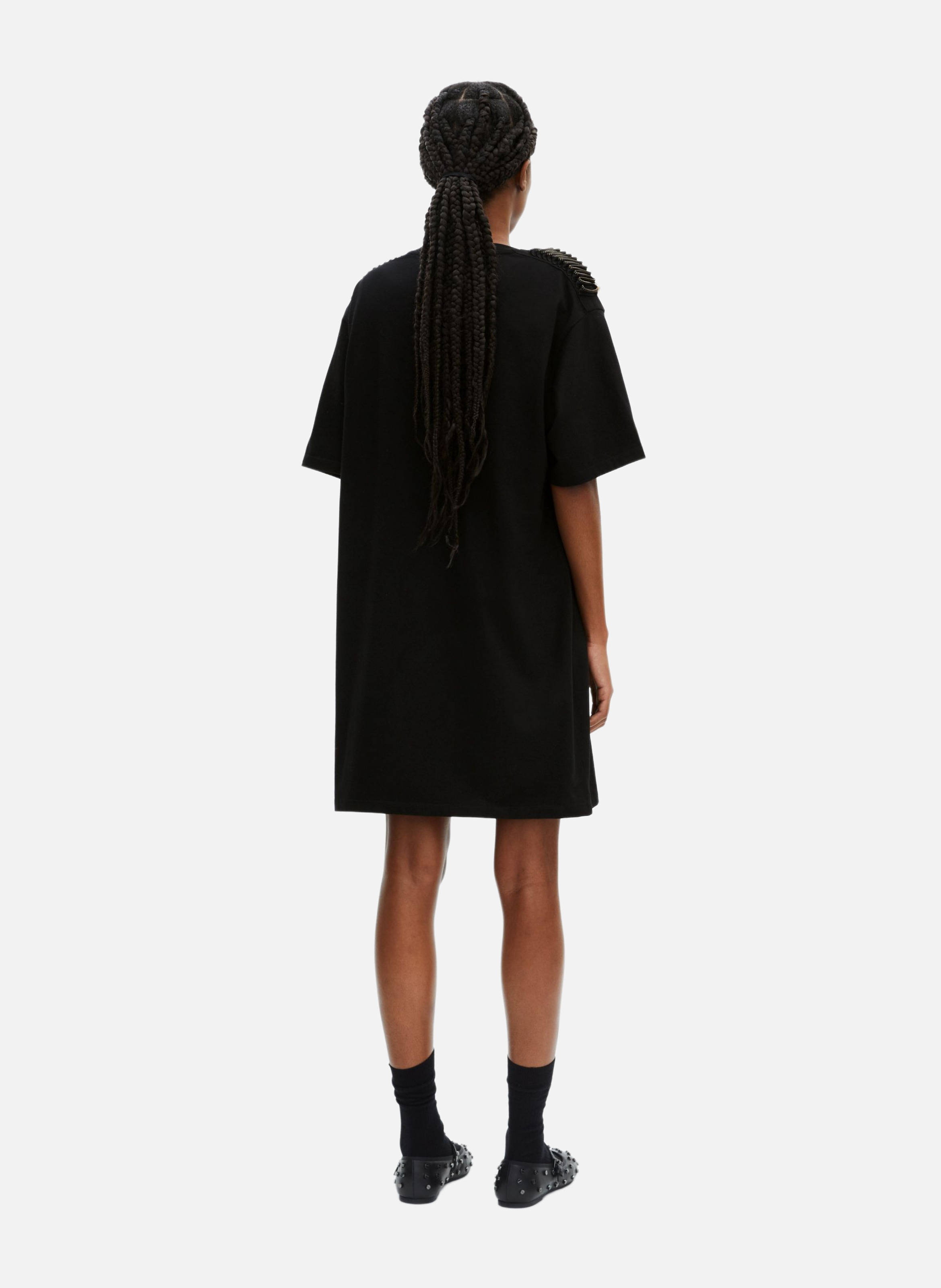 Robe courte avec épaulettes Noir delave The kooples Femme