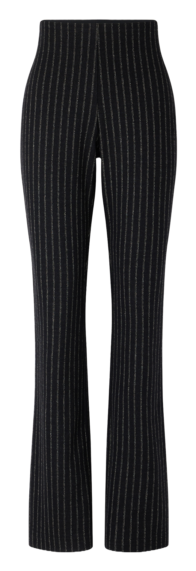 Bootcut stretch broek met strepen SESSUN Zwart