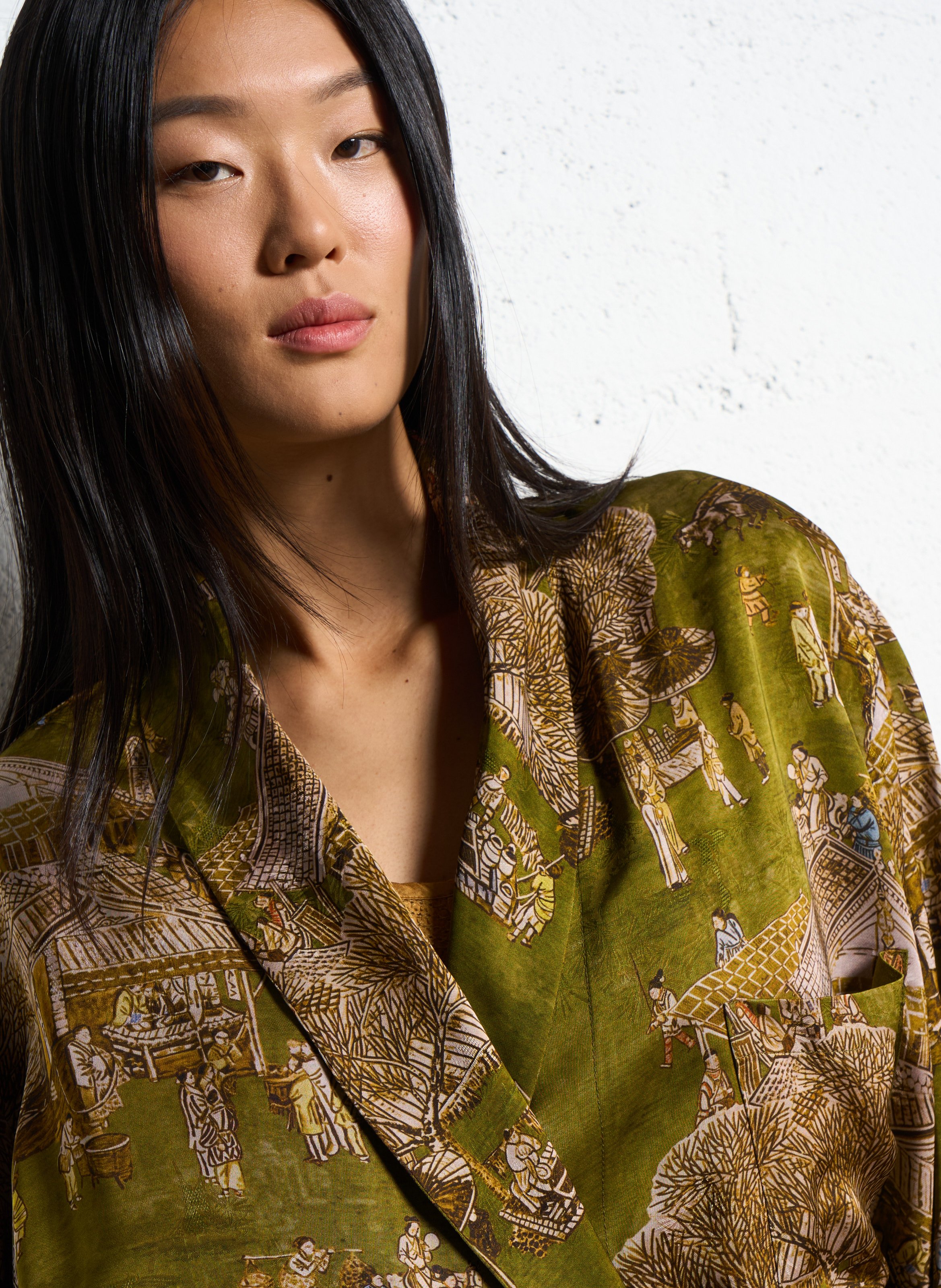 Veste kimono imprimée MES DEMOISELLES Vert