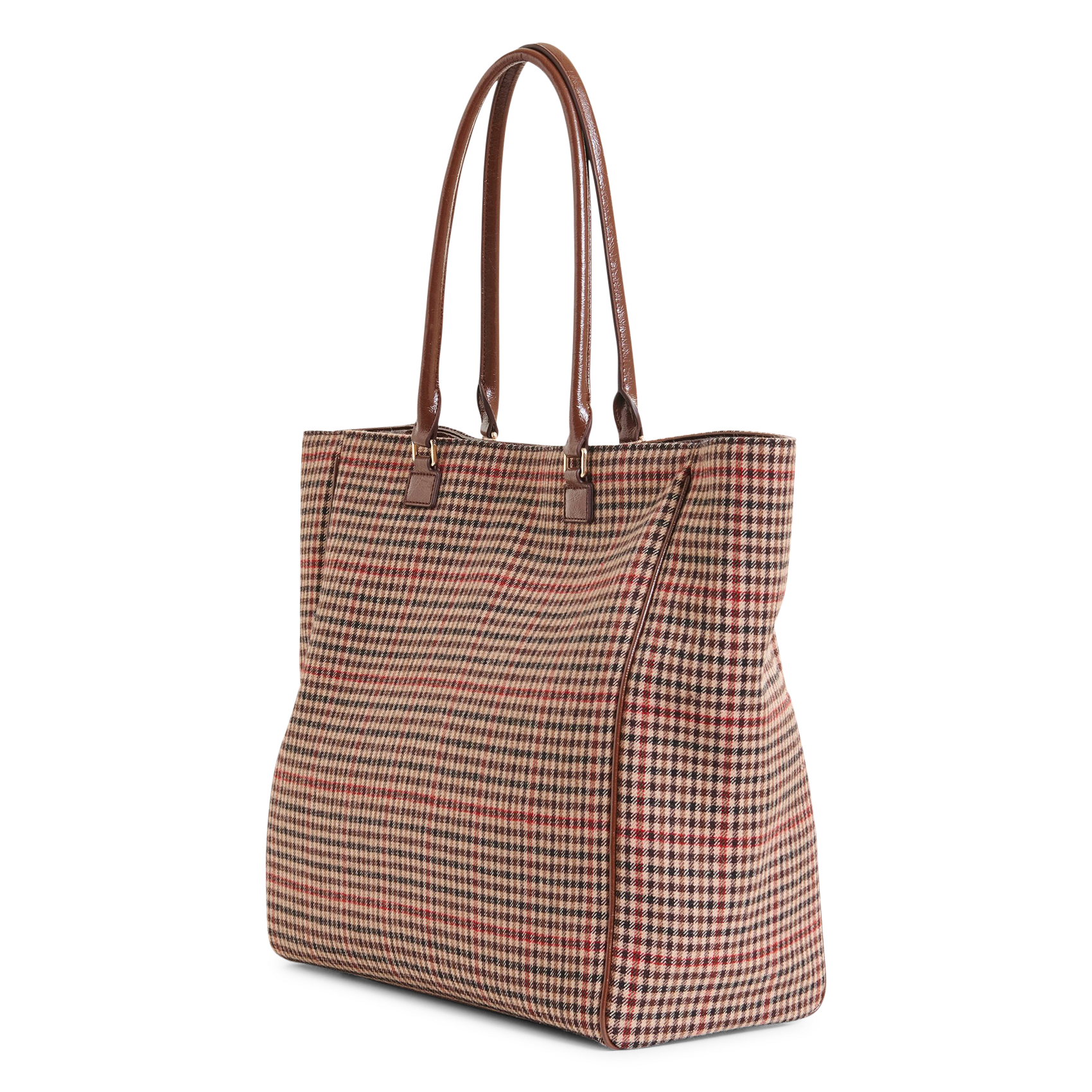 Cabas à carreauc ESSENTIEL ANTWERP Marron