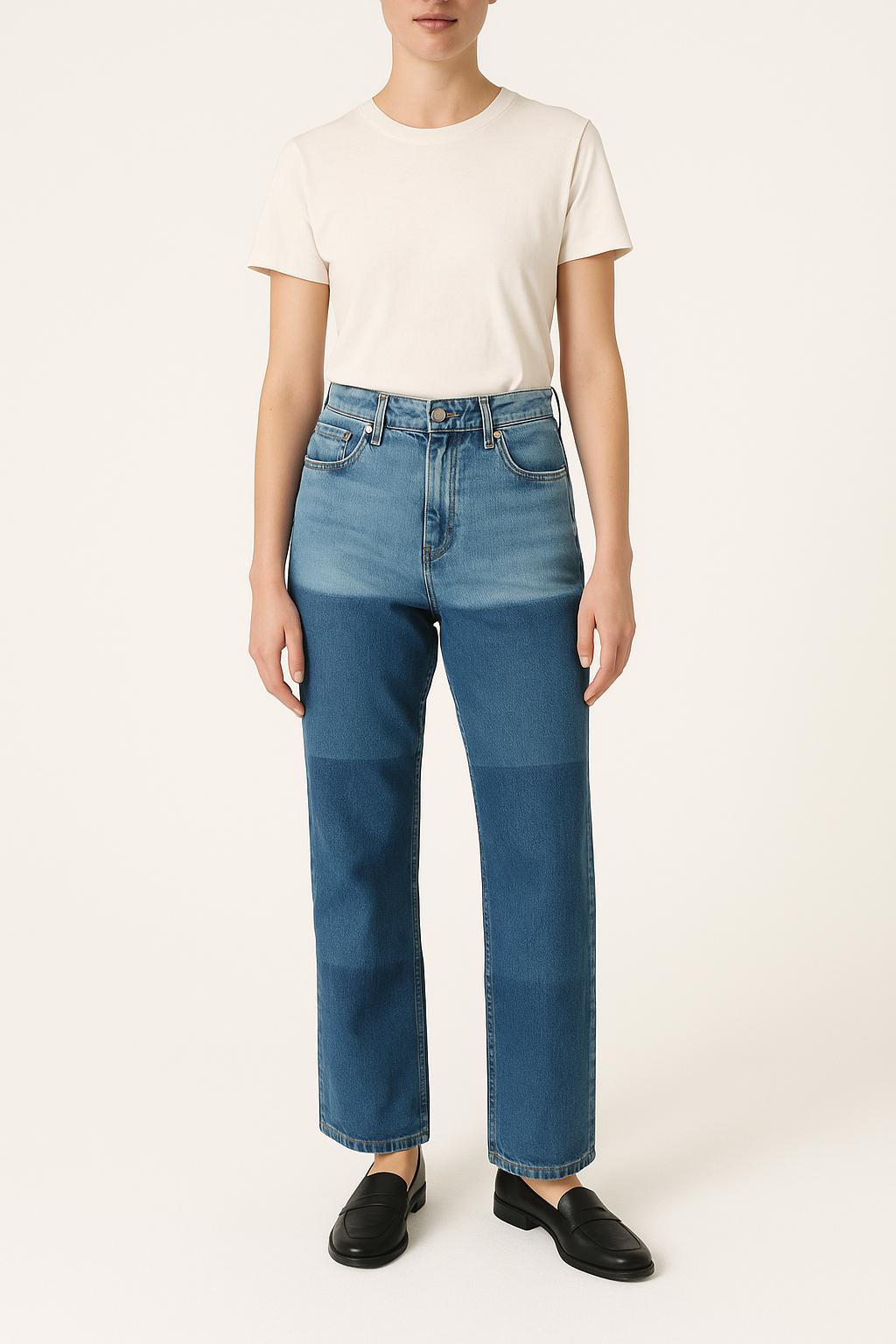 Cropped slim jeans with studs CLOSED - Seconde Main Blue