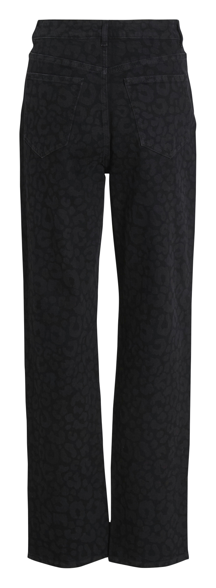 Jean droit en coton mélangé imprimé VILA Noir
