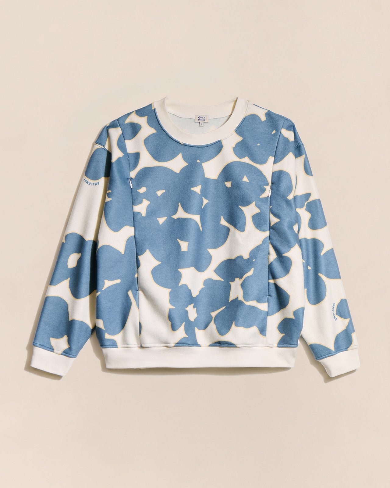 The Silke nursing sweatshirt in recycled fleece EMOI EMOI Blue