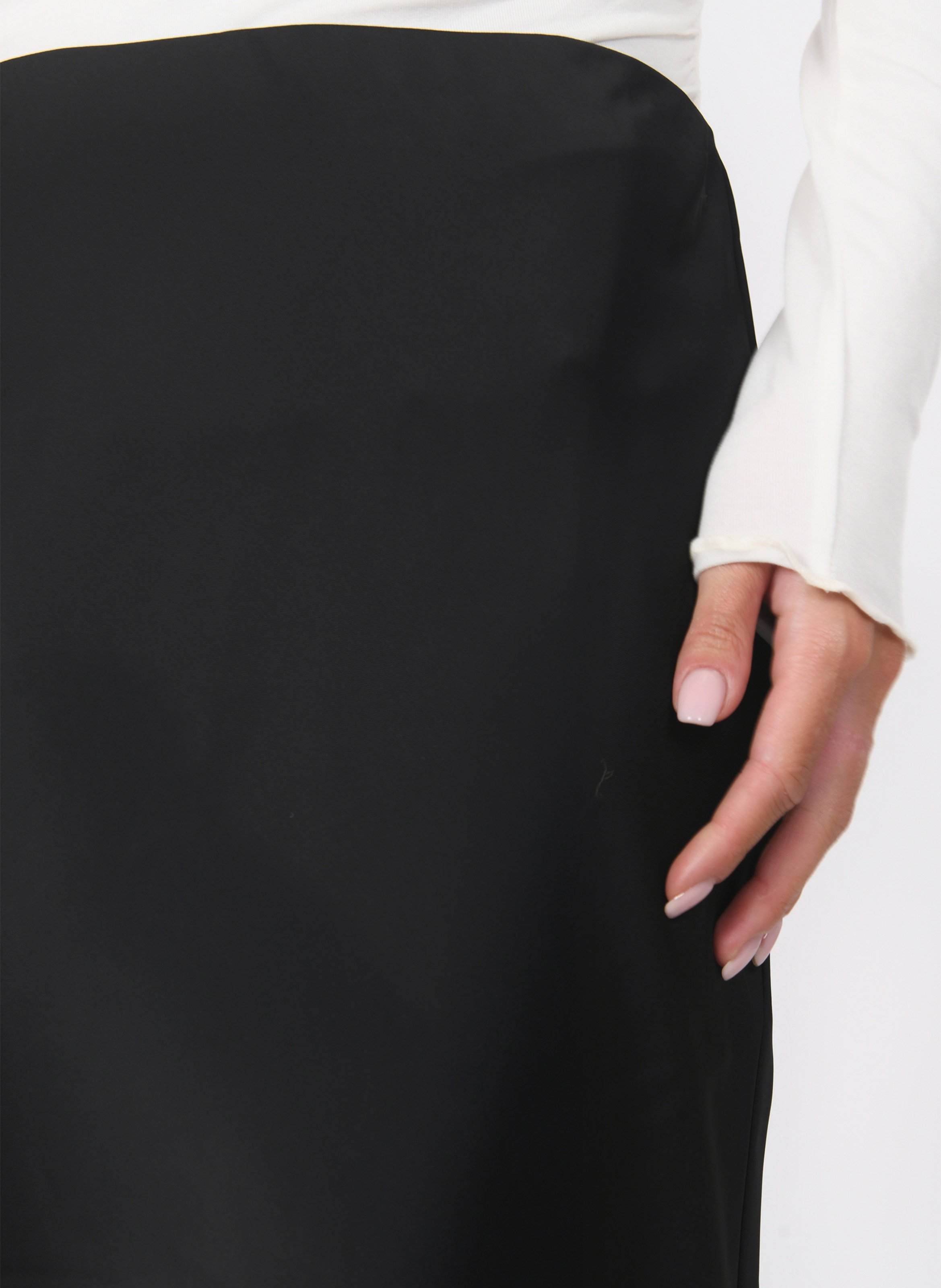 Jupe midi satinée KOOKAI Noir