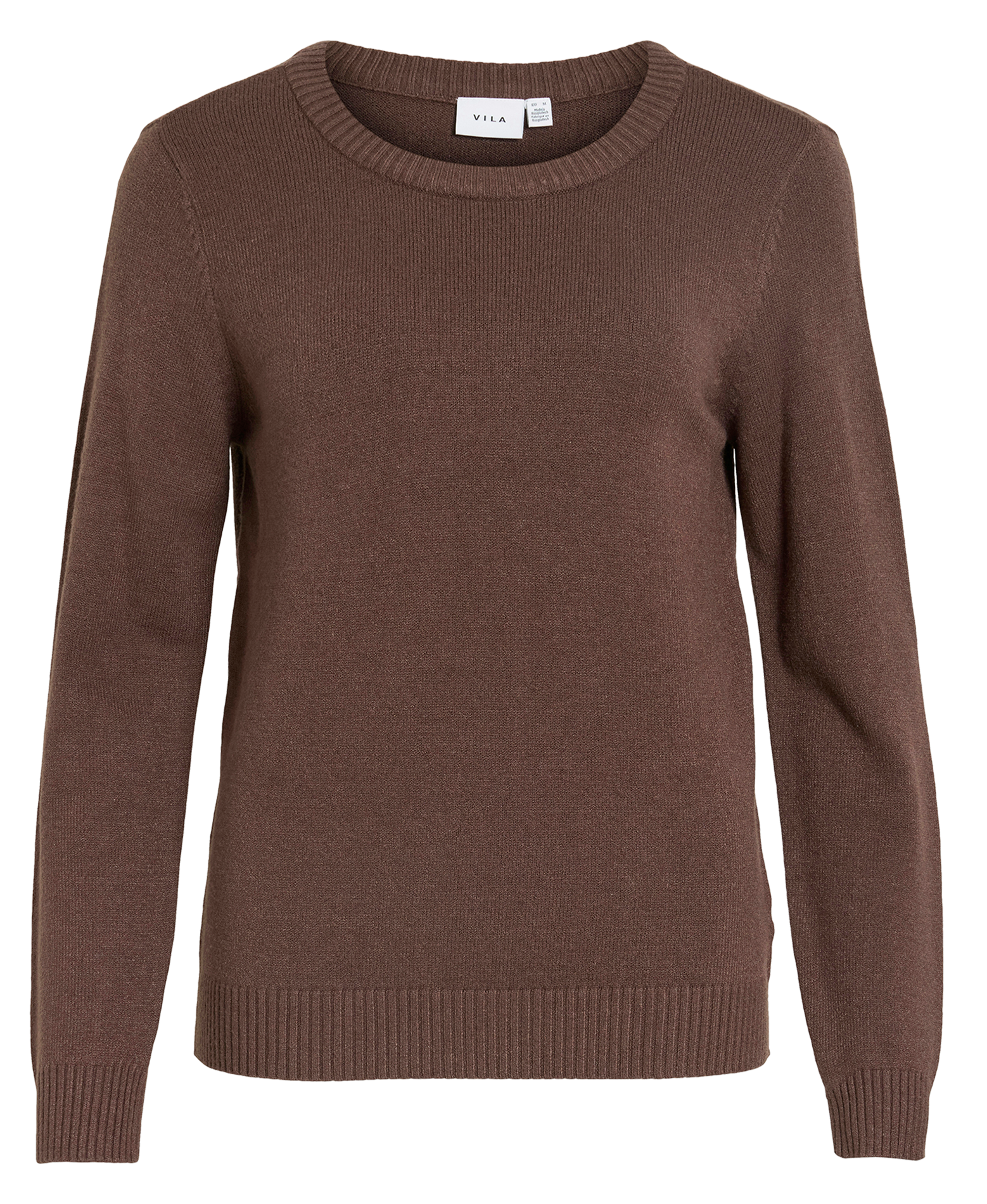 Pull col rond  VILA Marron