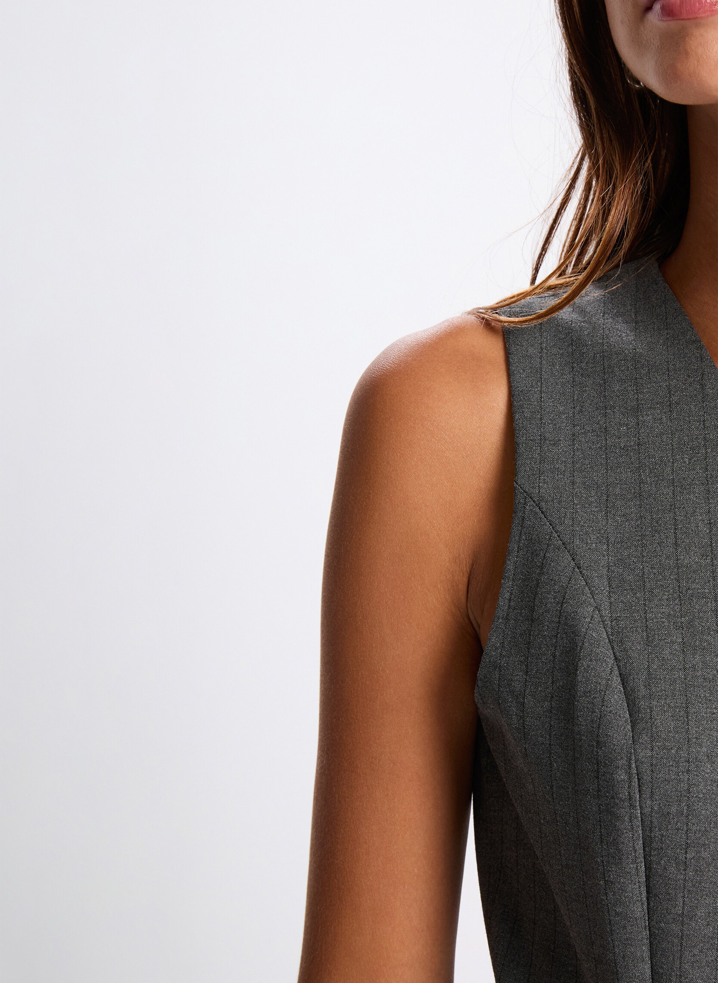 Combinaison col v  MORGAN Gris