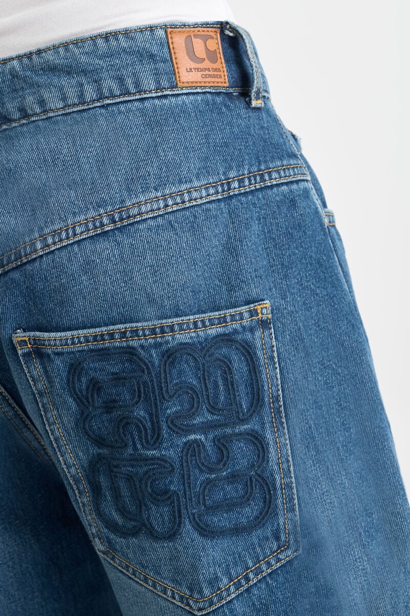 Loose jeans, wide leg, length 34 LE TEMPS DES CERISES Blue