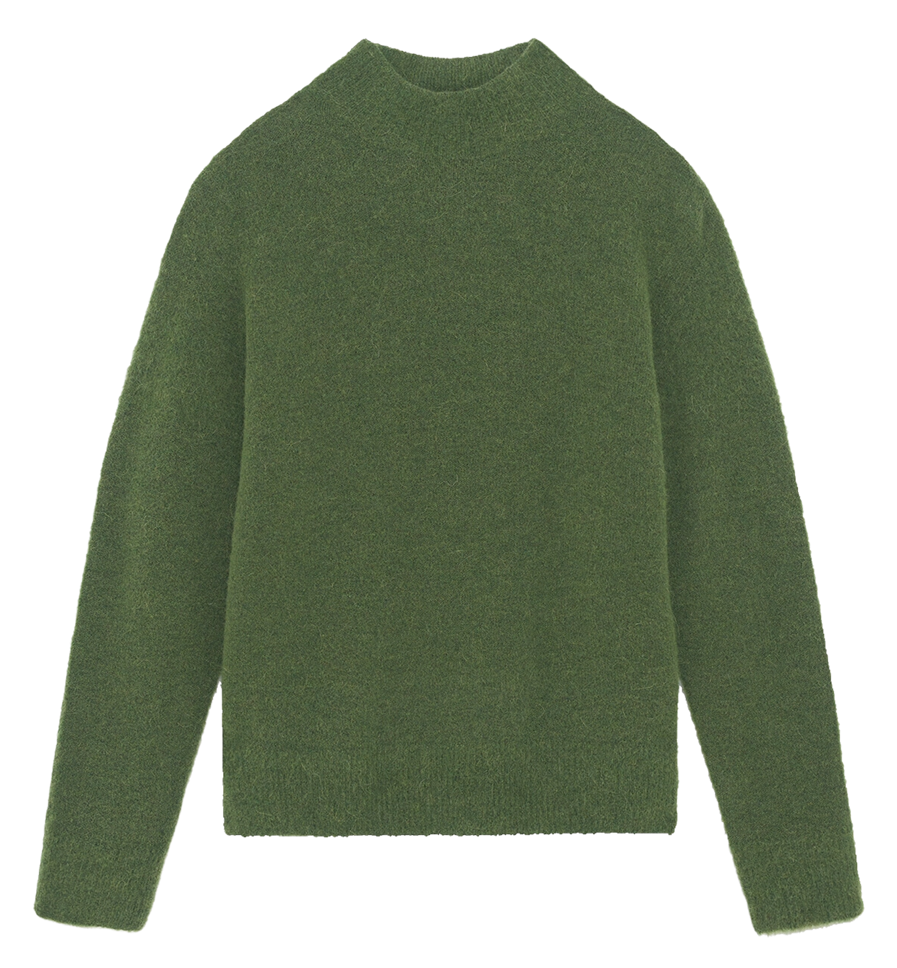 Pull droit col montant en maille CAROLL Vert