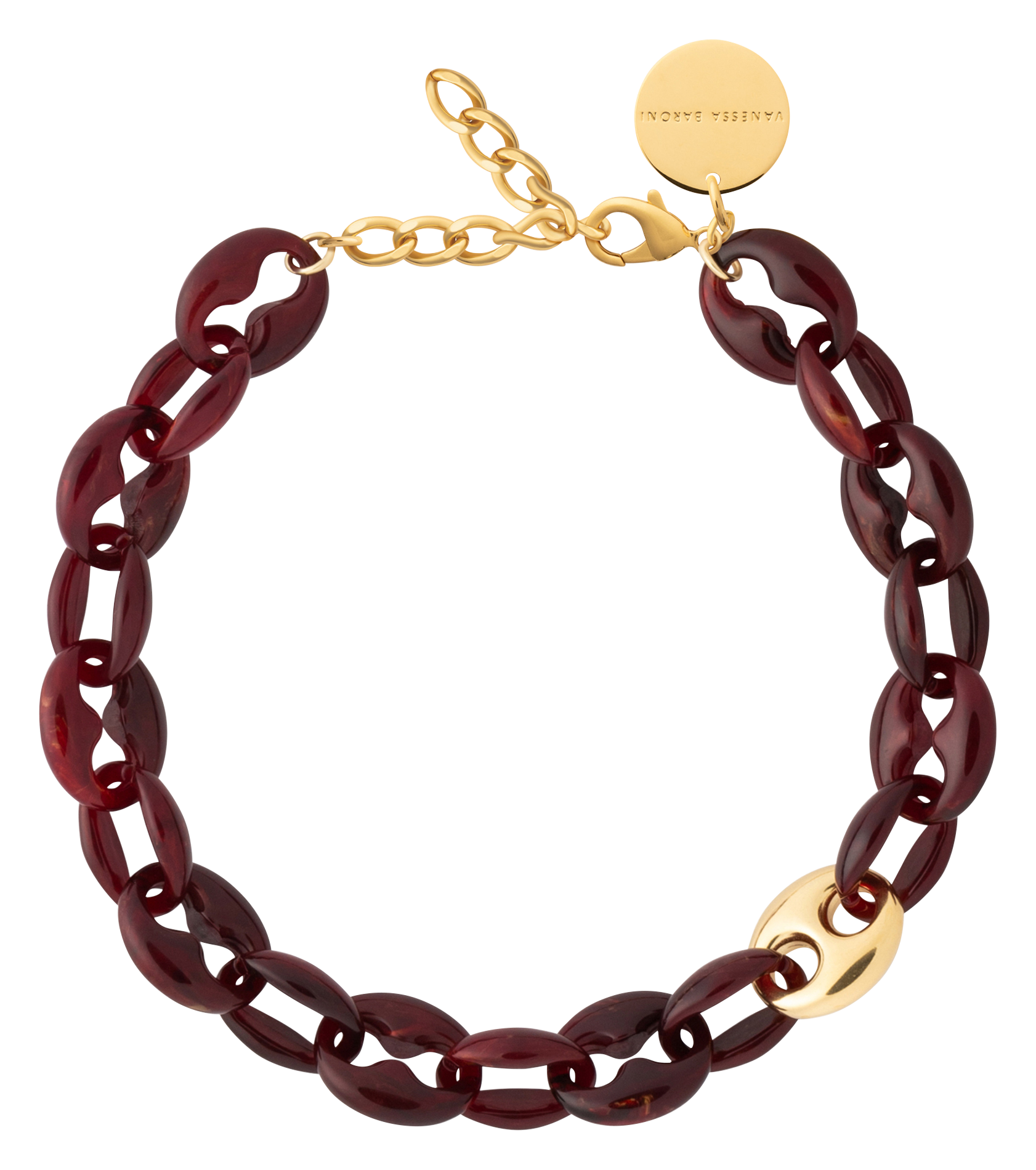 Marmorhalskette VANESSA BARONI Rot
