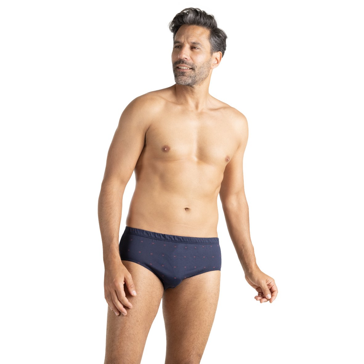 High-rise closed mercerized cotton panties Multicolored