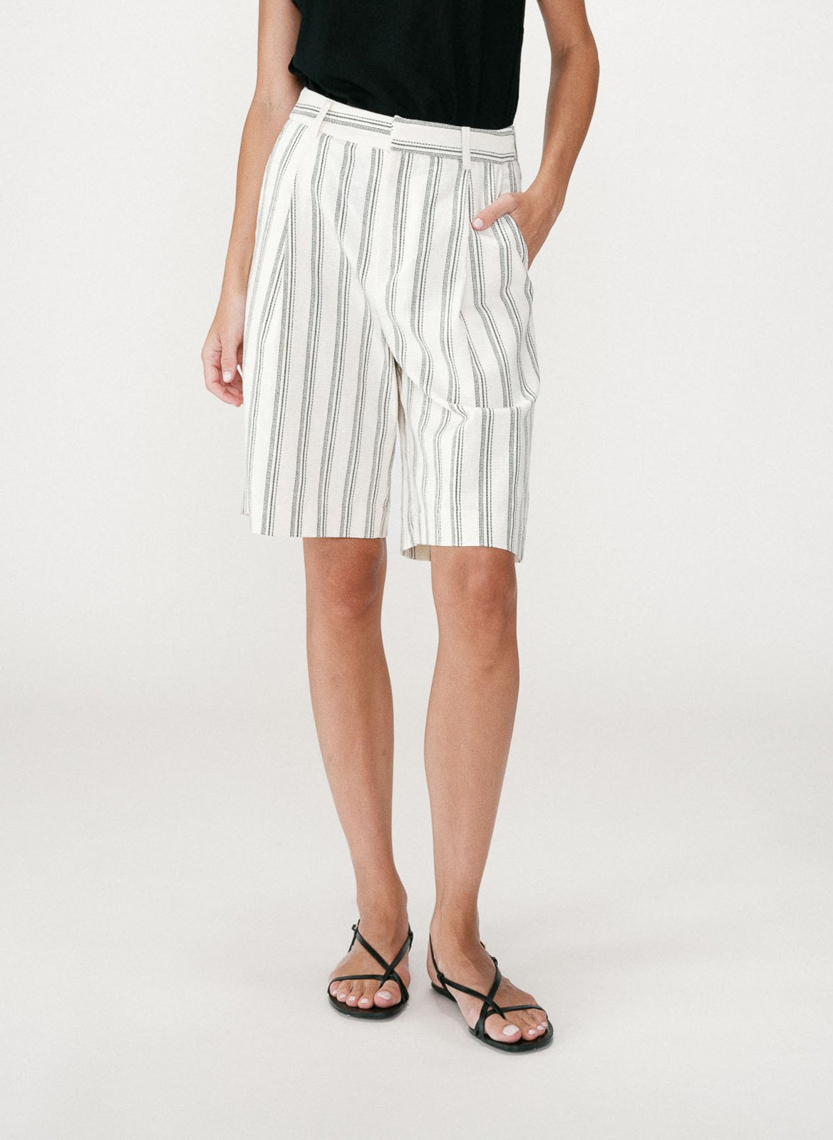 Bermuda à rayures GRACE ET MILA Blanc